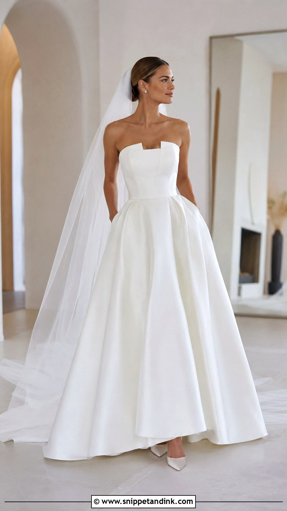 Strapless Mikado Bridal Dress - Snippet and Ink - 20 Beautiful Bridal Dresses