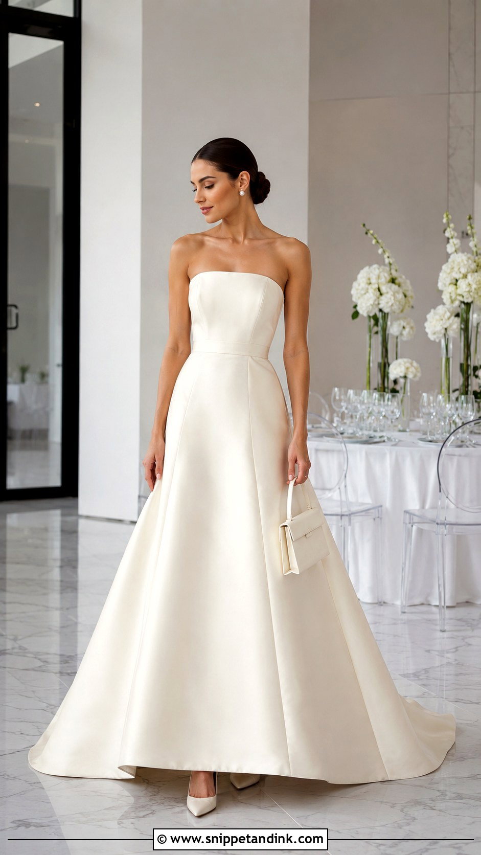 Strapless Mikado Gown - Snippet and Ink - 20 Minimalist Gown Ideas