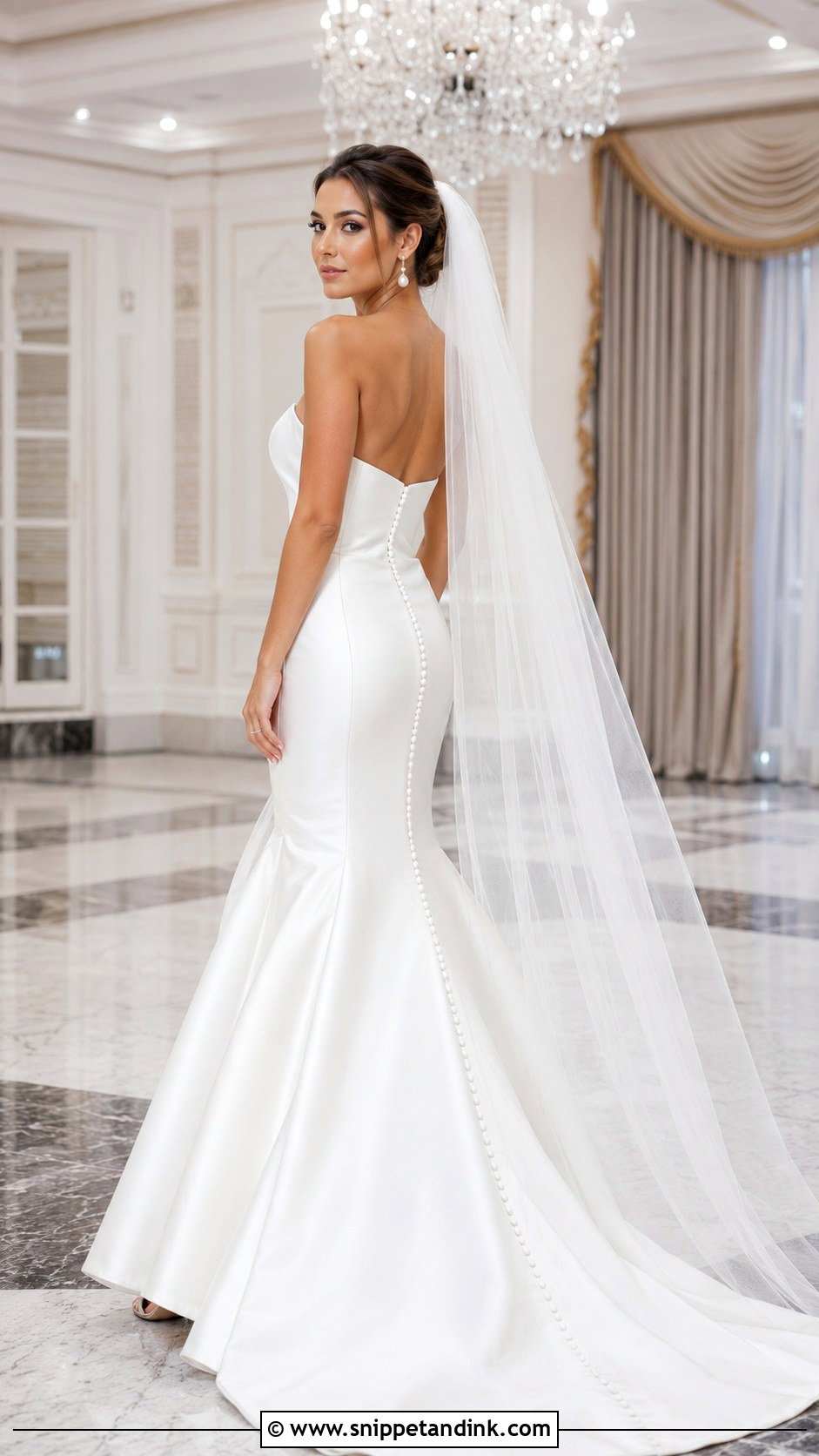 Strapless Mikado Mermaid Wedding Dress - Snippet and Ink - 25 Strapless Mermaid Wedding Dress Ideas