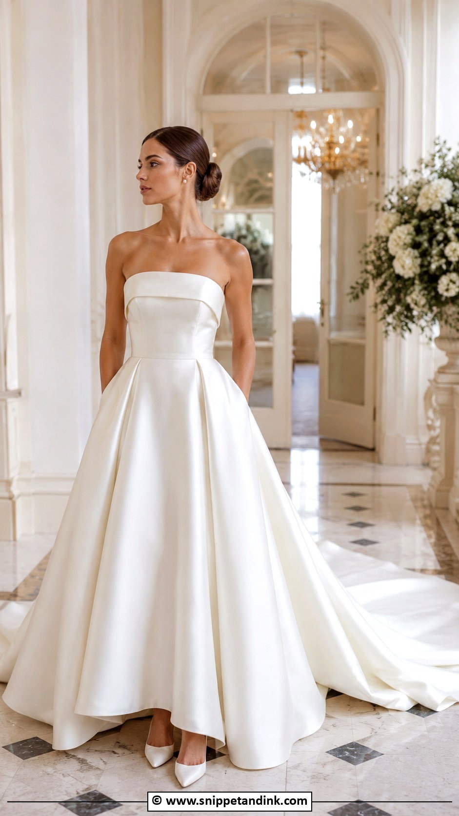 Strapless Mikado Wedding Dress - Snippet and Ink - 35 Strapless Wedding Dress Ideas