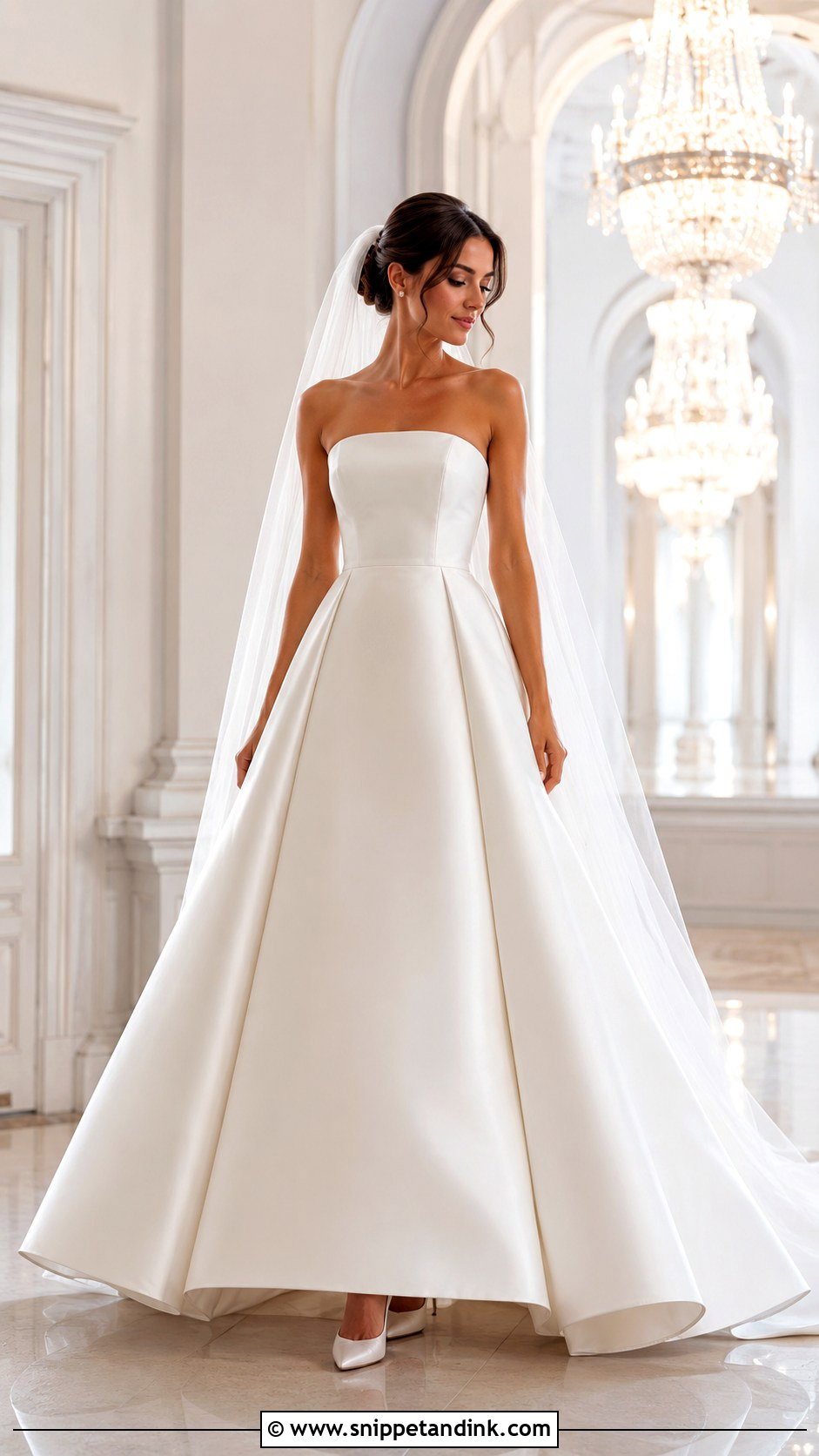 Strapless Mikado Wedding Dress - Snippet and Ink - 25 Mikado Wedding Dress Ideas