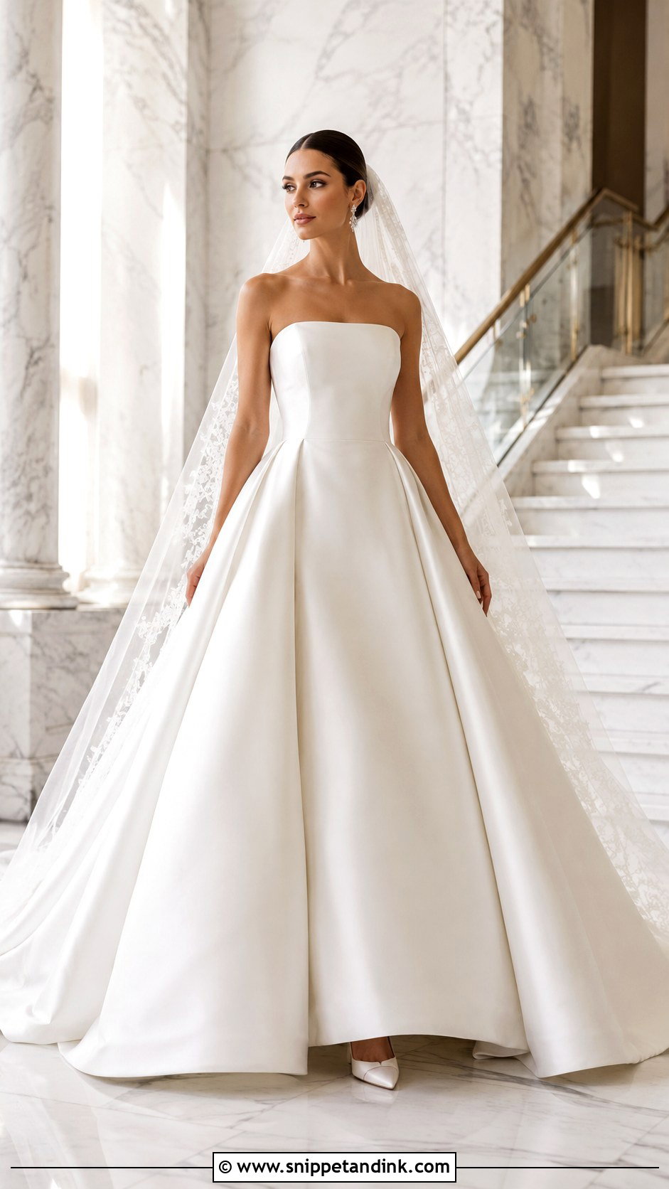 Strapless Mikado Wedding Dress - Snippet and Ink - 30 Strapless Wedding Dresses