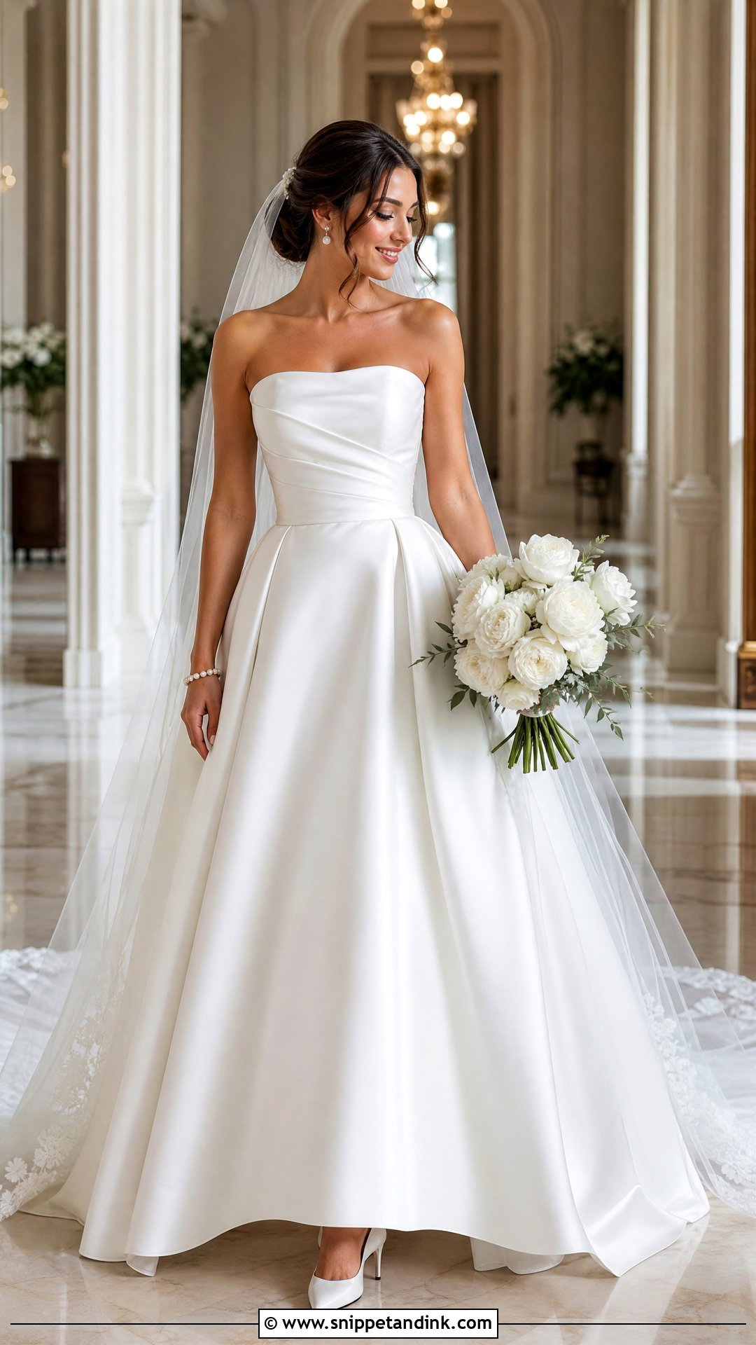 Strapless Mikado Wedding Dress - Snippet and Ink - 25 Romantic Classy Elegant Wedding Dress Ideas