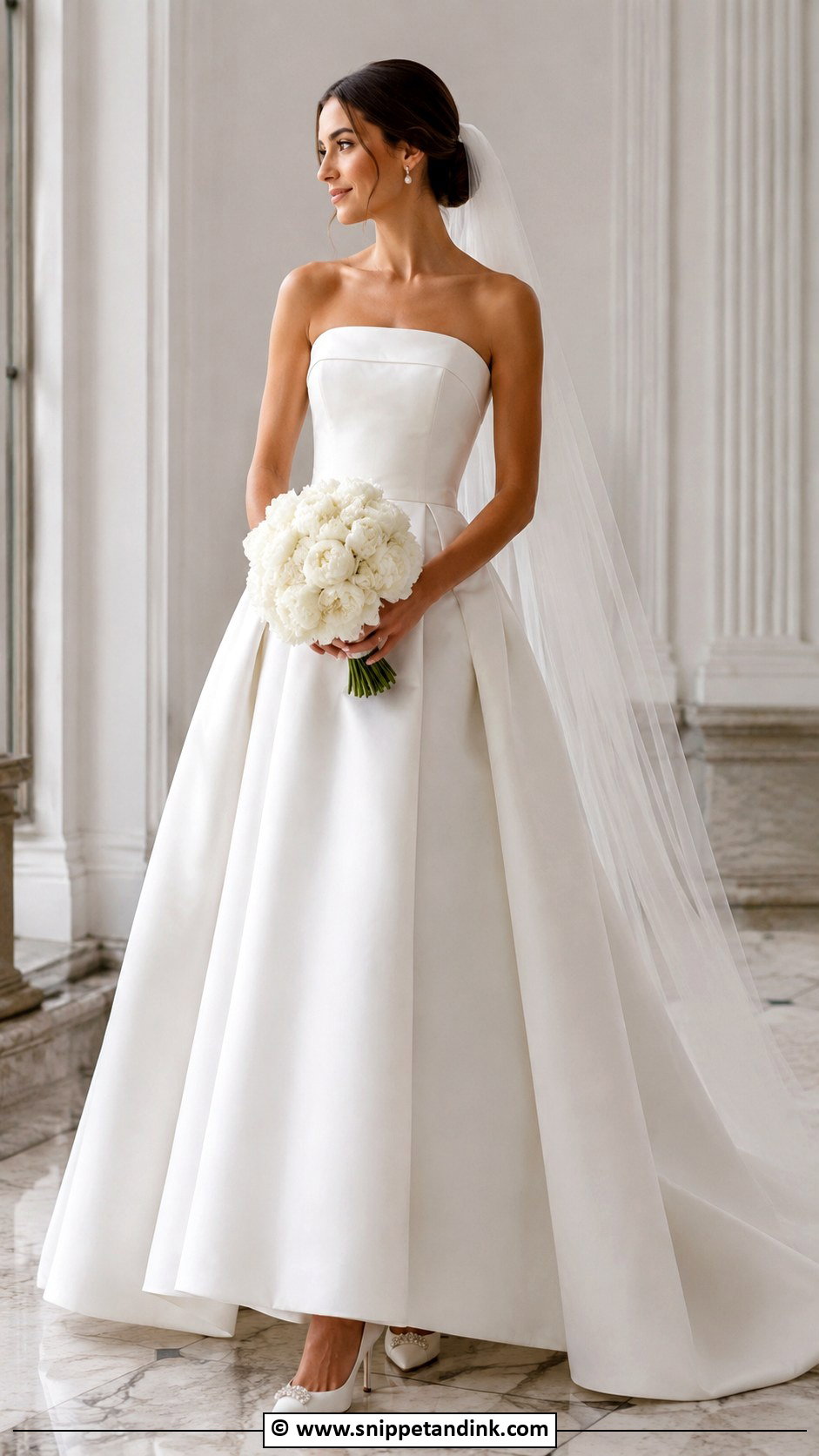 Strapless Mikado Wedding Dress - Snippet and Ink - 30 Classy Timeless Wedding Dress Ideas