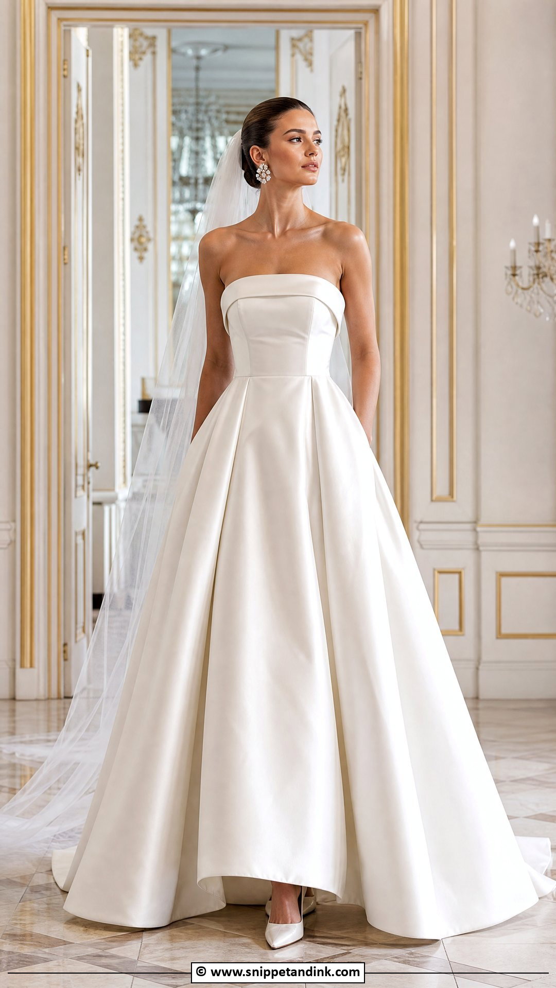 Strapless Mikado Wedding Gown - Snippet and Ink - 35 Latest Wedding Gowns