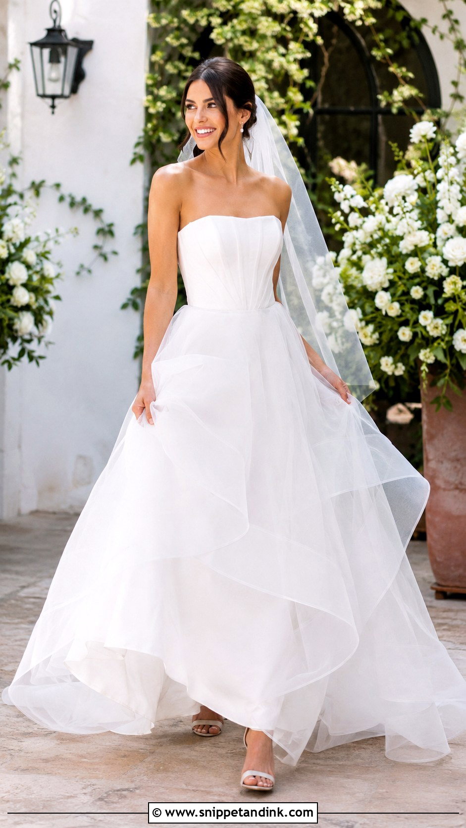 Strapless Organza A Line Wedding Dress - Snippet and Ink - 25 Strapless a Line Wedding Dress Ideas