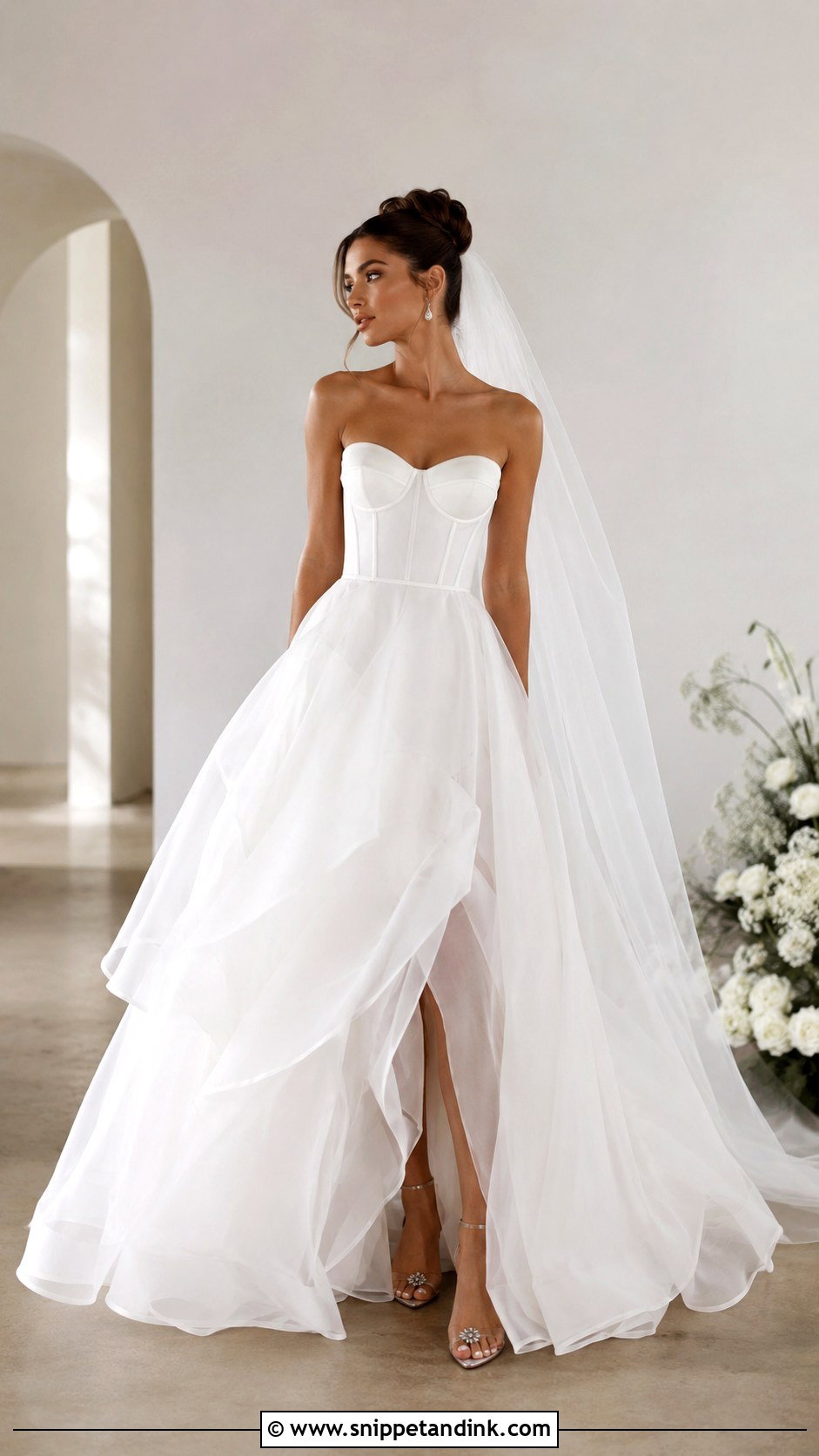 Strapless Organza Wedding Dress - Snippet and Ink - 30 Organza Wedding Dress Ideas