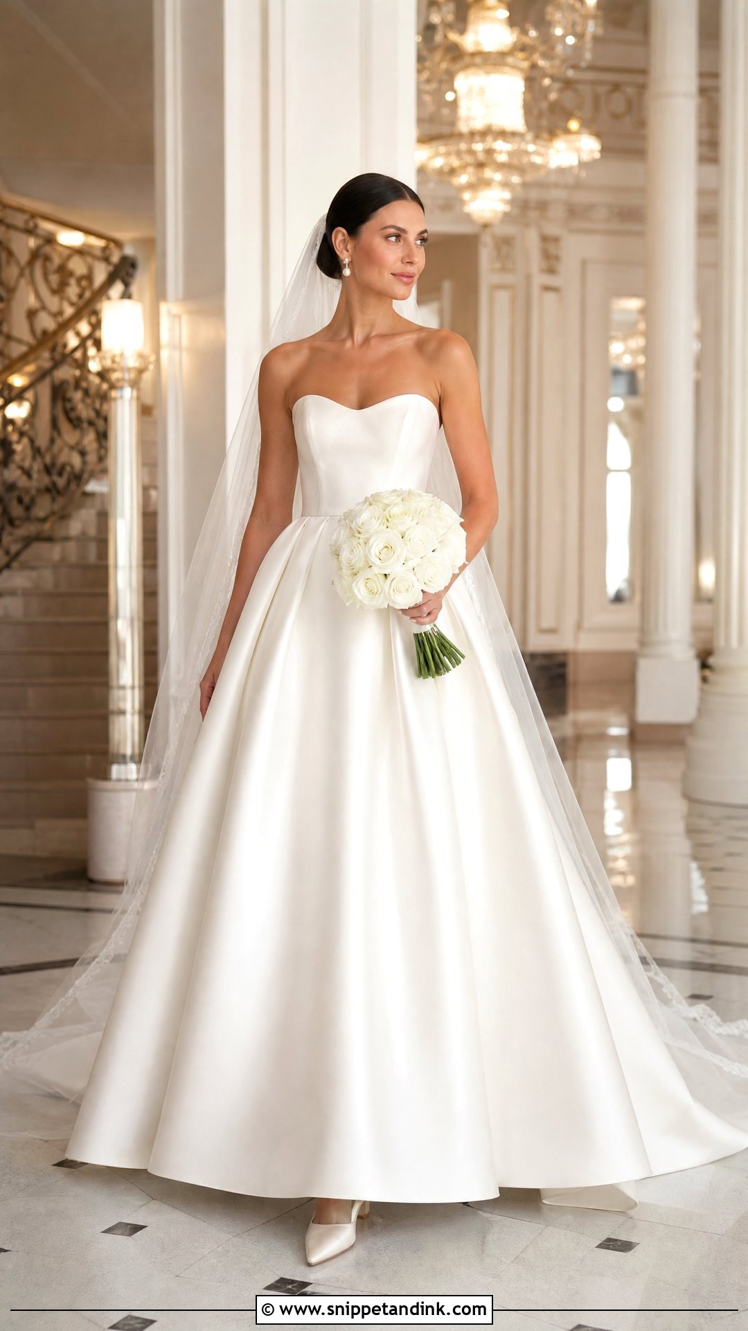 Strapless Pleated Ball Gown - Snippet and Ink - 20 Pleated Wedding Gown Ideas