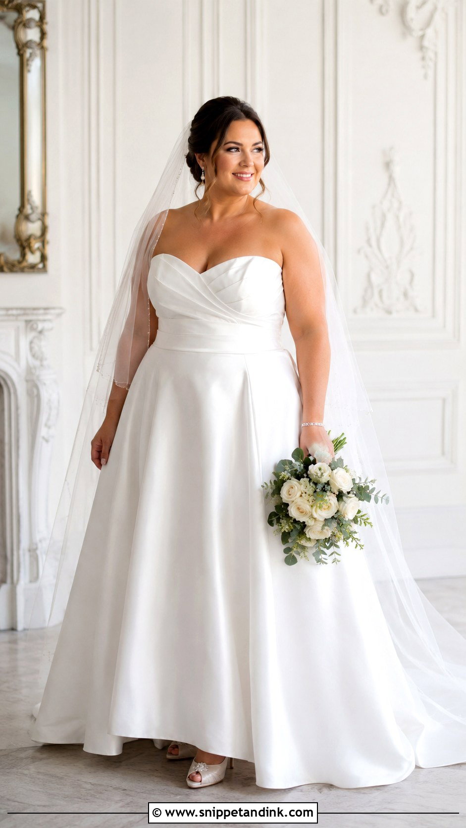 Strapless Plus Size A Line Wedding Dress - Snippet and Ink - 25 Strapless a Line Wedding Dress Ideas