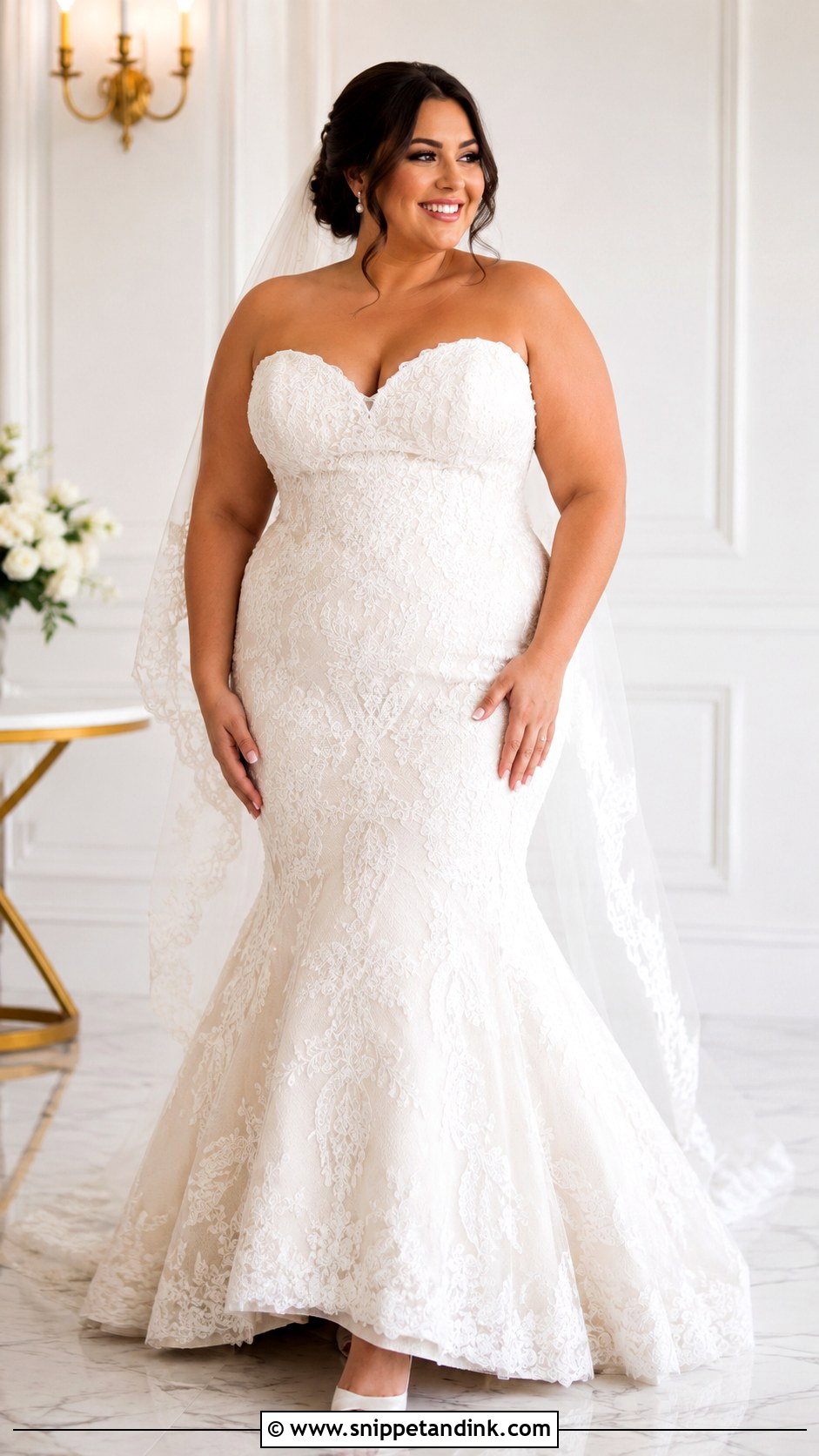 Strapless Plus Size Mermaid Wedding Dress - Snippet and Ink - 25 Strapless Mermaid Wedding Dress Ideas