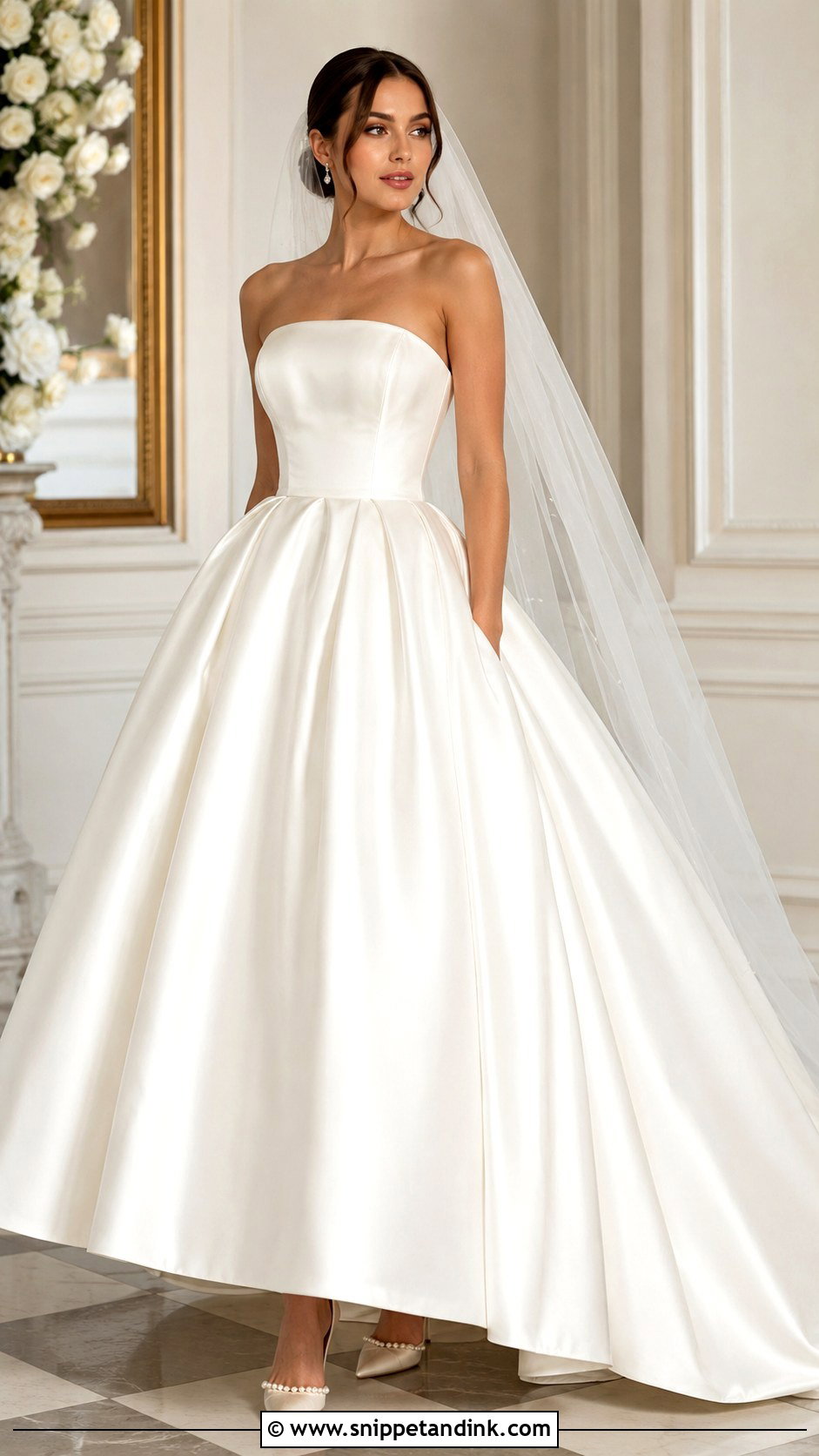 Strapless Puffy Wedding Dress - Snippet and Ink - 25 Puffy Wedding Dresses