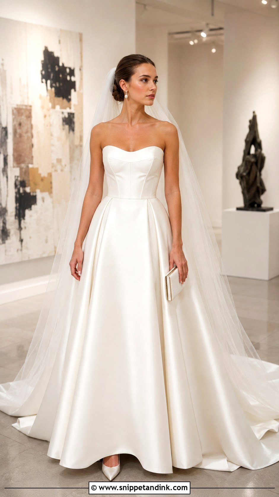 Strapless Satin A Line Corset Wedding Dress - Snippet and Ink - 20 A Line Corset Wedding Dress Ideas