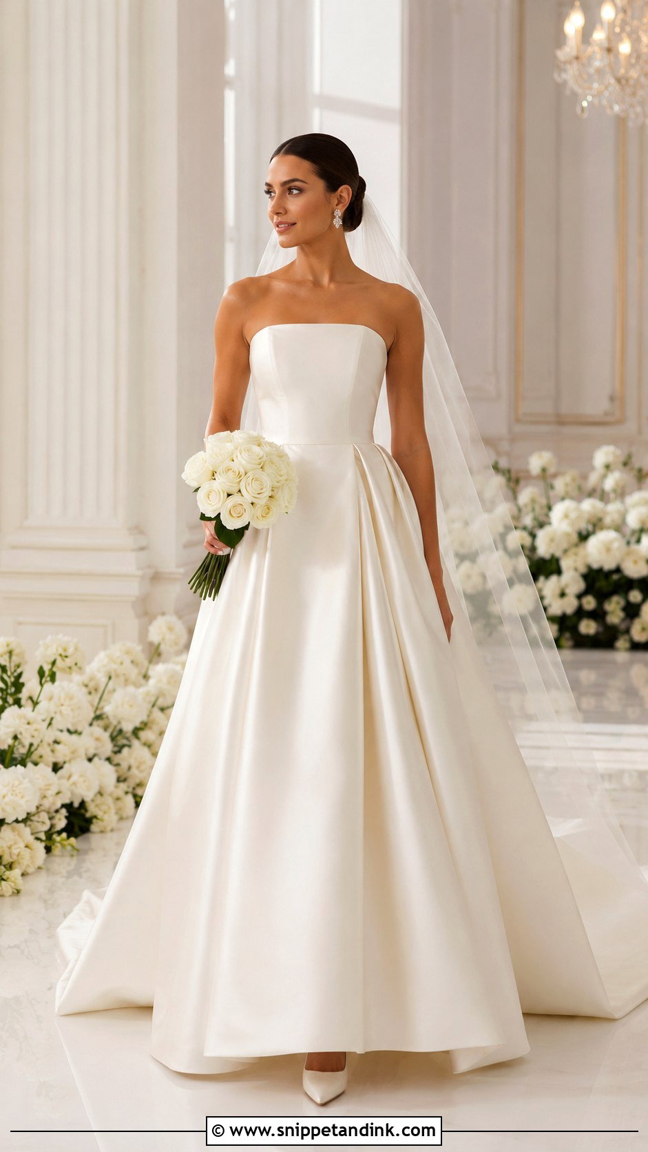 Strapless Satin A Line Wedding Dress - Snippet and Ink - 20 Classy Modern Simple Wedding Dress Ideas