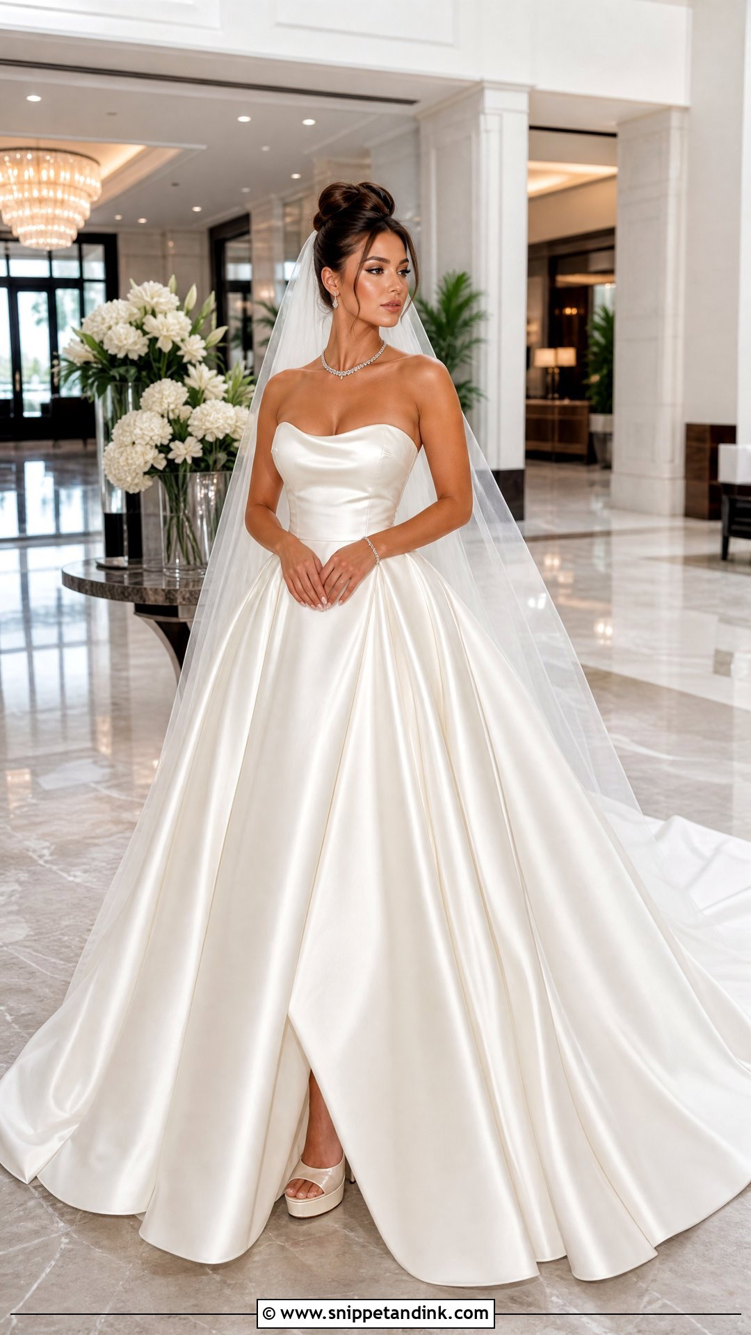 Strapless Satin Ball Gown - Snippet and Ink - 20 Hollywood Glam Wedding Dress Ideas