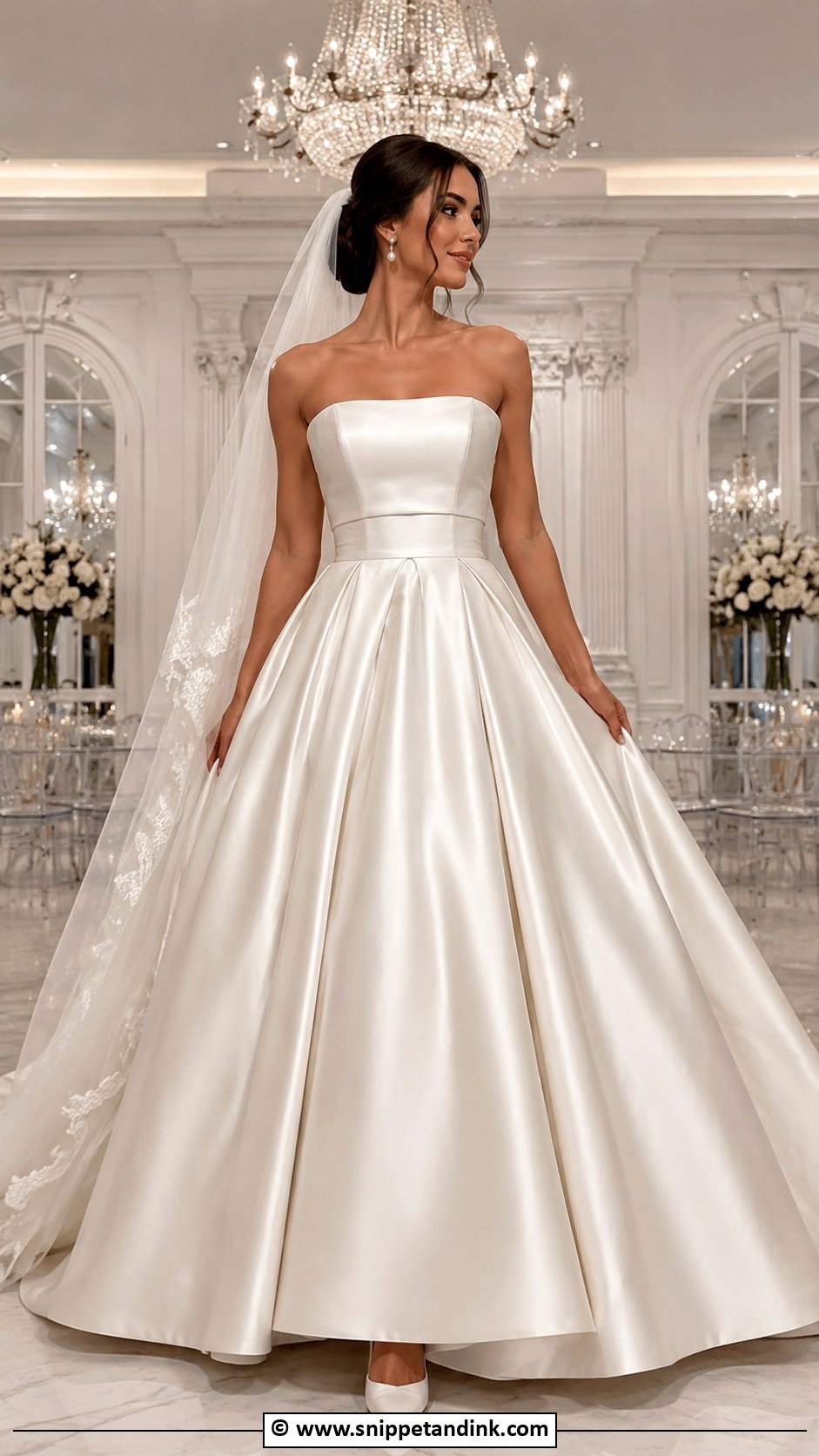 Strapless Satin Ball Gown Wedding Dress - Snippet and Ink - 30 Ball Gowns Wedding
