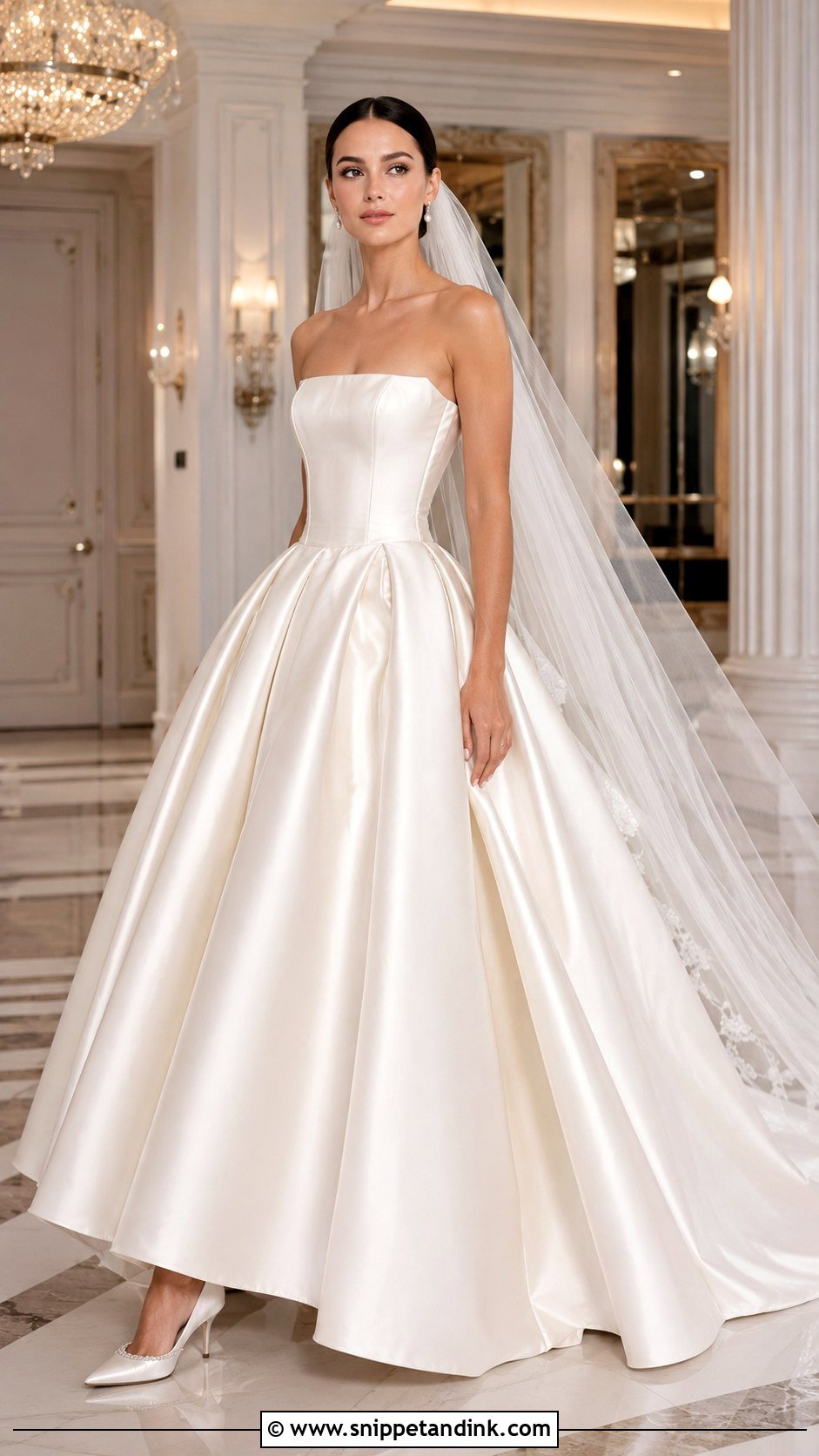 Strapless Satin Ball Gown Wedding Dress - Snippet and Ink - 20 Big Ball Gown Wedding Dress Ideas