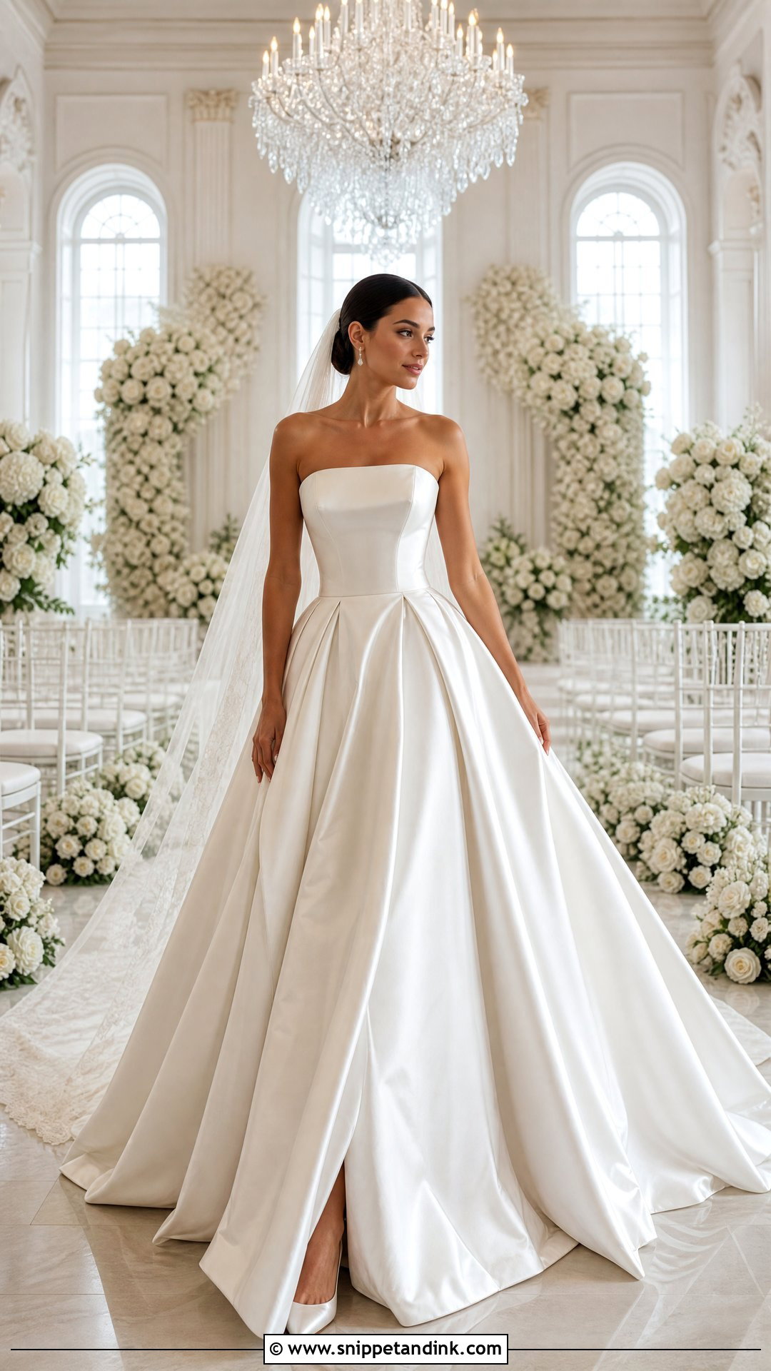 Strapless Satin Ball Gown Wedding Dress - Snippet and Ink - 20 Big Wedding Dresses Ball Gown
