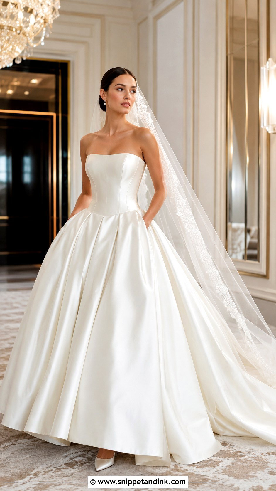Strapless Satin Ball Gown Wedding Dress - Snippet and Ink - 20 Big Wedding Dresses Ball Gown Princesses