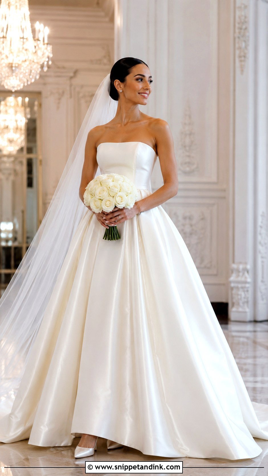 Strapless Satin Ball Gown Wedding Dress - Snippet and Ink - 20 I Said Yes to the Dress Ideas
