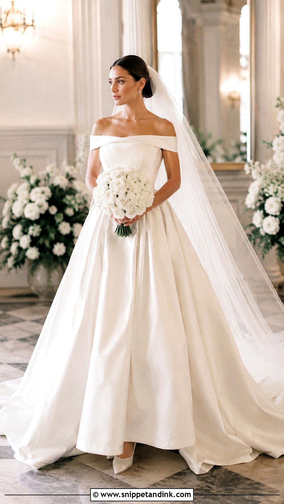 Strapless Satin Bride Look - Snippet and Ink - 25 Timeless Bride Ideas