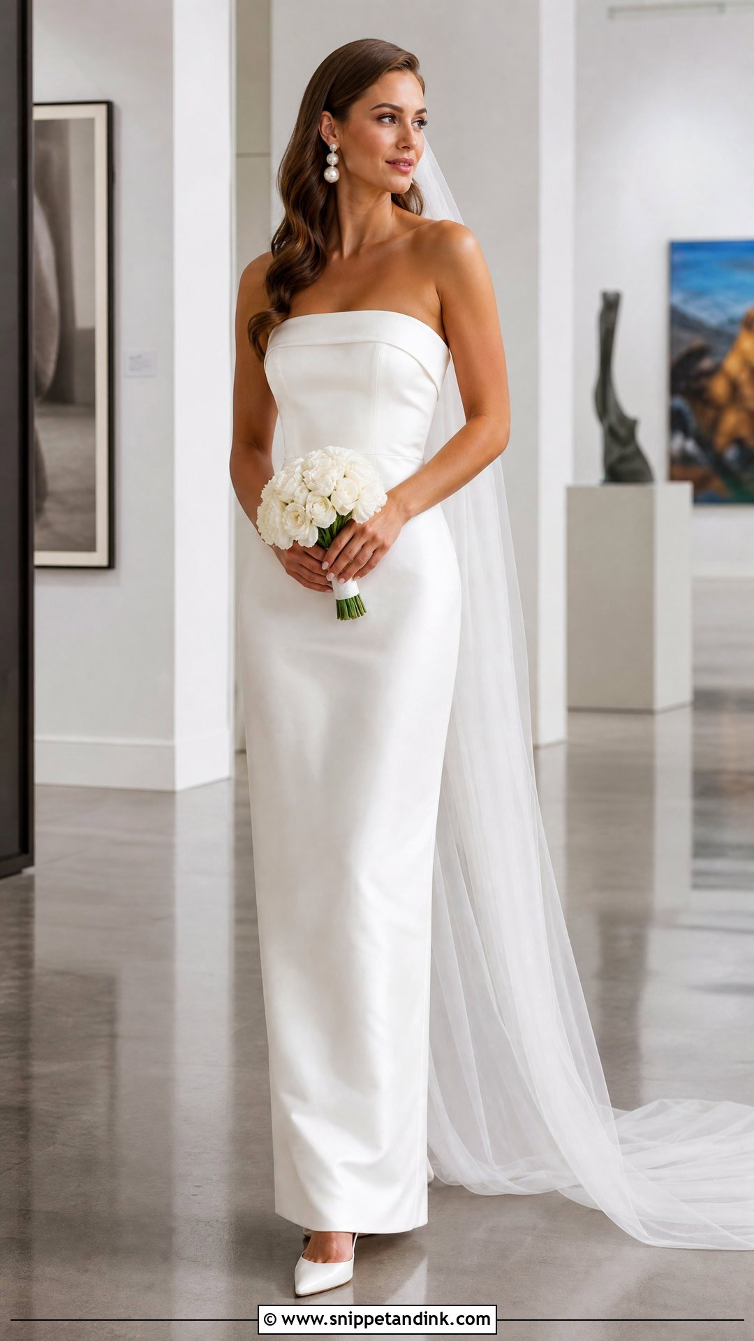 Strapless Satin Column Wedding Dress - Snippet and Ink - 20 Satin Simple Silk Wedding Dress Ideas