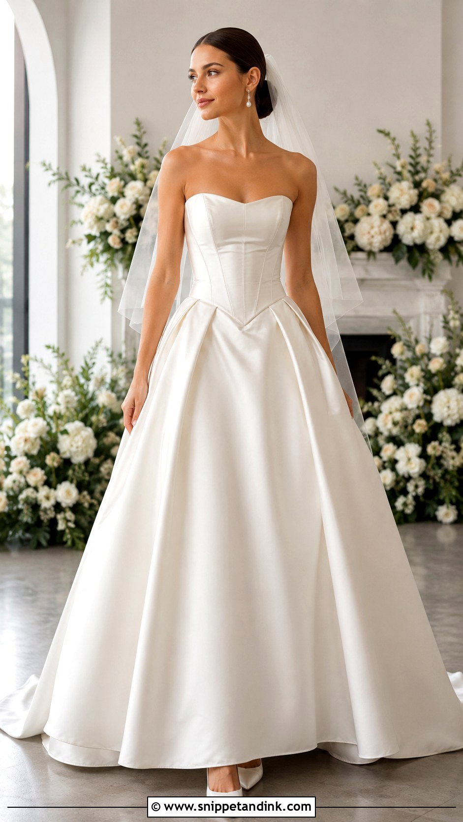 Strapless Satin Corset Wedding Dress - Snippet and Ink - 20 Wedding Dresses with Corset