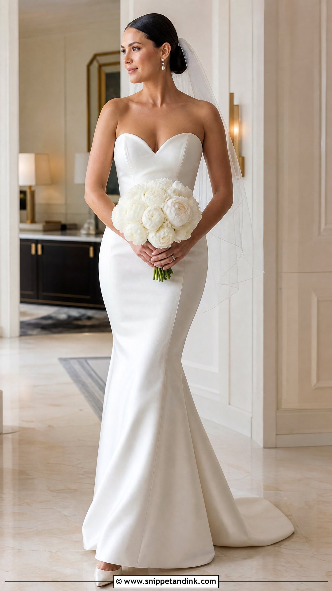 Strapless Satin Fitted Wedding Dress - Snippet and Ink - 20 Tight Fitted Wedding Dress Ideas