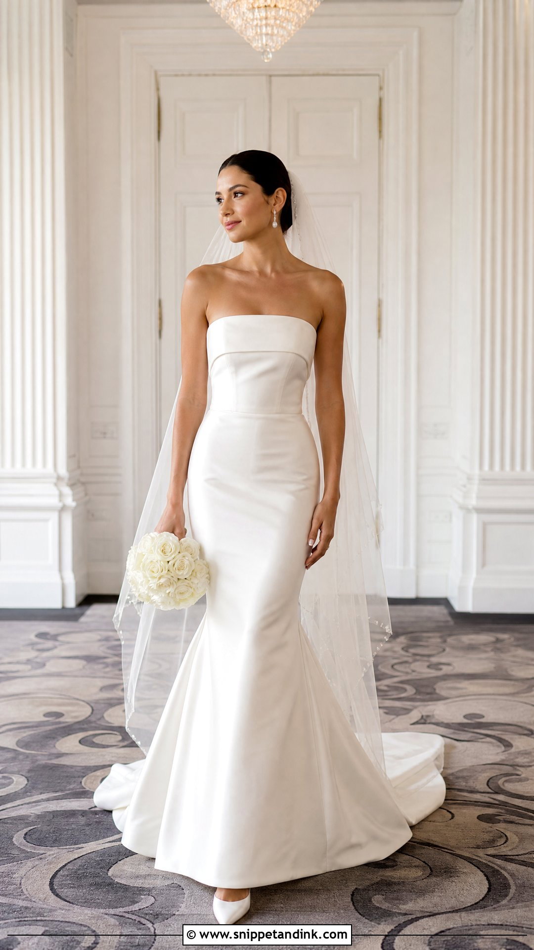 Strapless Satin Fitted Wedding Dress - Snippet and Ink - 20 Satin Fitted Wedding Dress Ideas