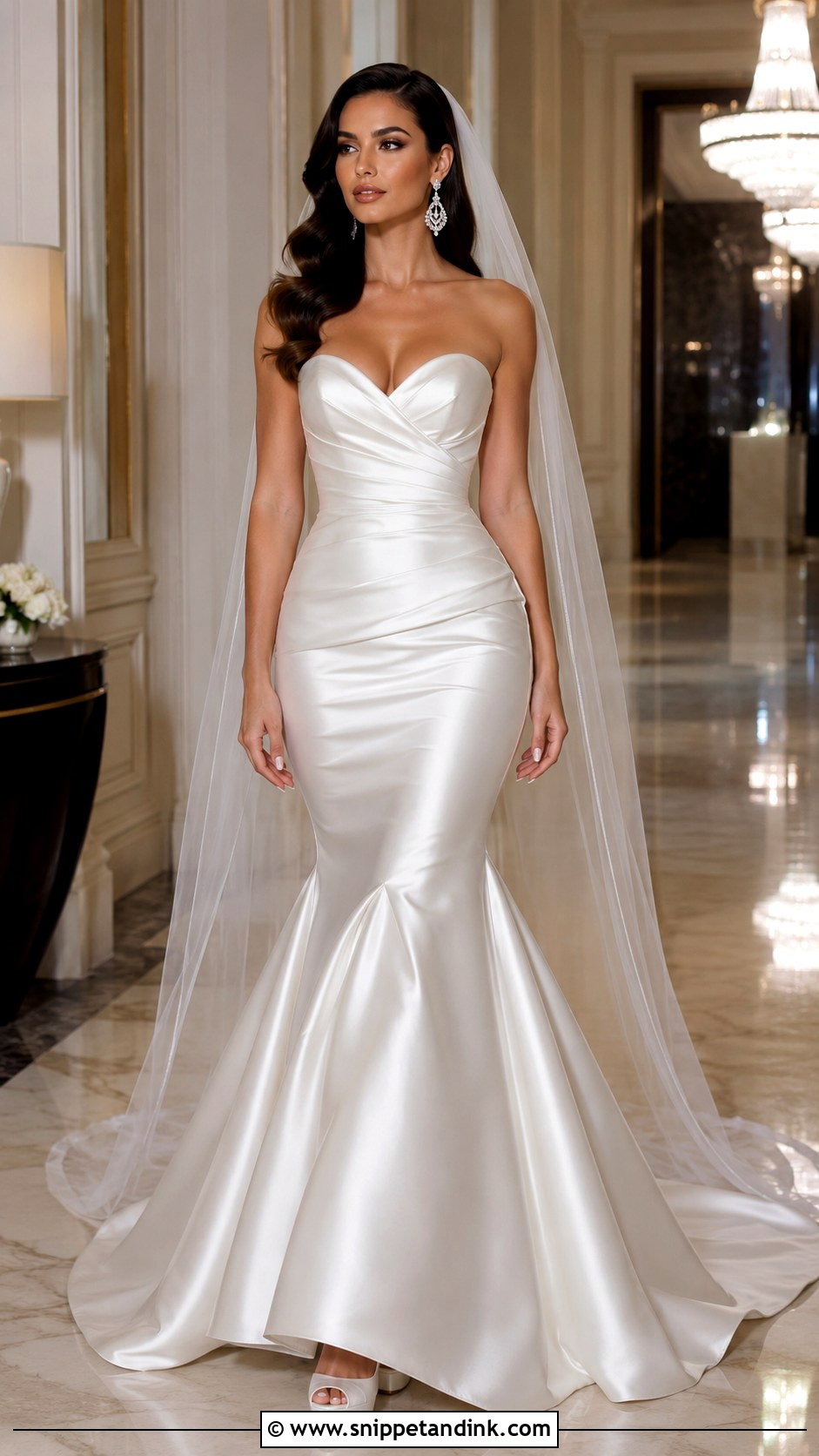 Strapless Satin Mermaid Wedding Dress - Snippet and Ink - 20 Strapless Satin Wedding Dress Ideas