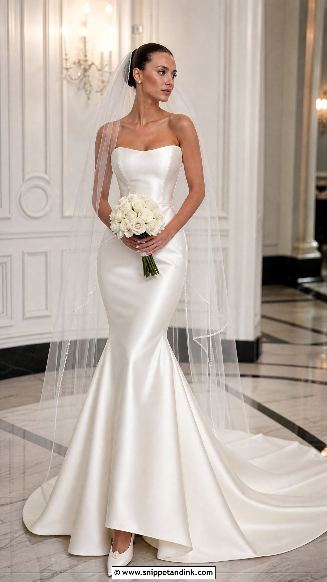 Strapless Satin Mermaid Wedding Dress - Snippet and Ink - 25 Simple Mermaid Wedding Dress Ideas
