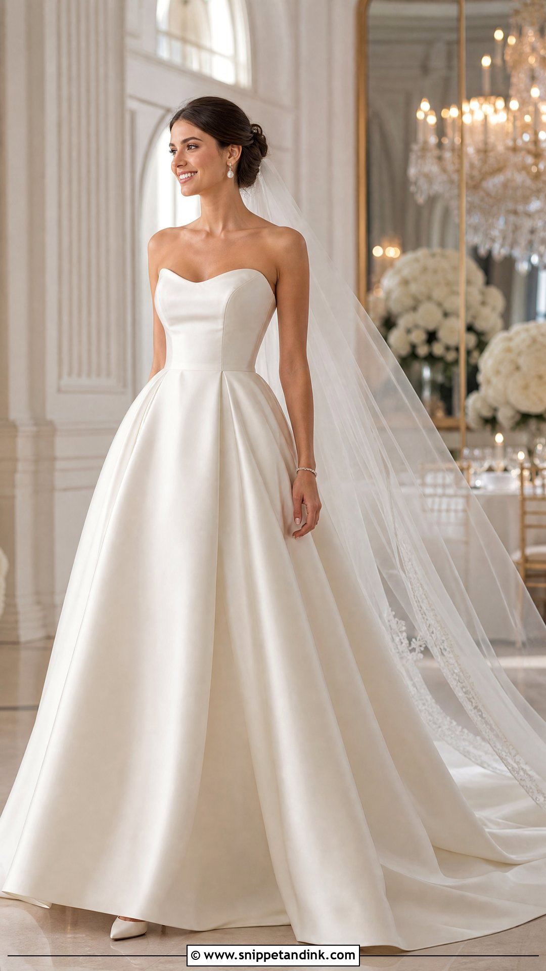 Strapless Satin Princess Ball Gown Wedding Dress - Snippet and Ink - 20 Princess Ball Gowns Wedding Dress