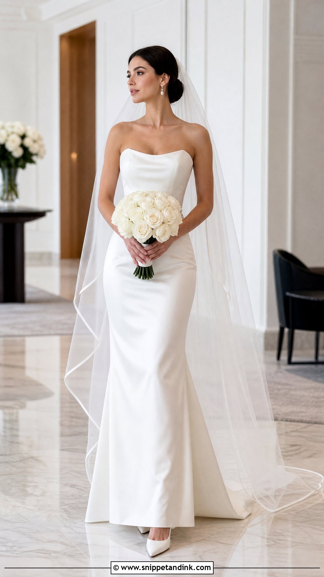 Strapless Satin Sheath Wedding Dress - Snippet and Ink - 20 Simple Sheath Wedding Dress Ideas