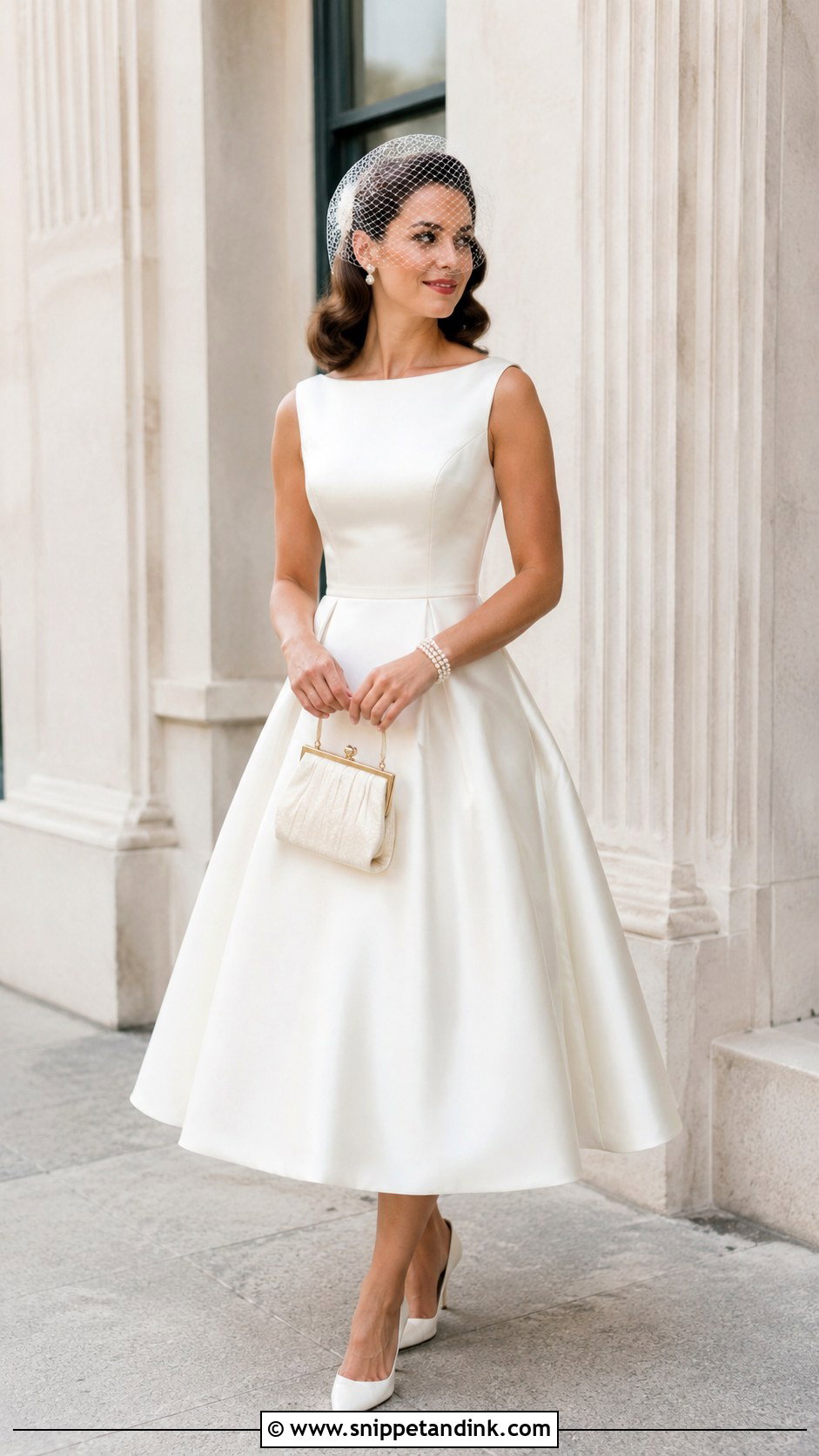 Strapless Satin Short Wedding Gown - Snippet and Ink - 20 Short Wedding Gowns