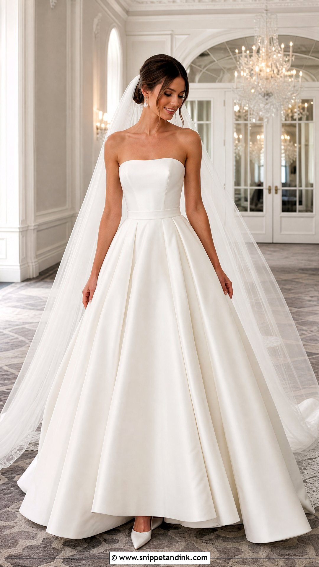 Strapless Satin Wedding Ballgown - Snippet and Ink - 20 Wedding Ballgown Ideas