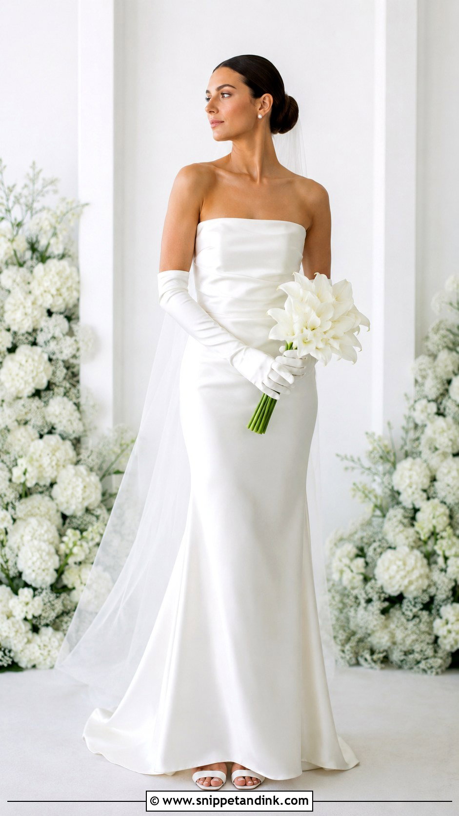 Strapless Satin Wedding Dress - Snippet and Ink - 30 Satin Wedding Dresses