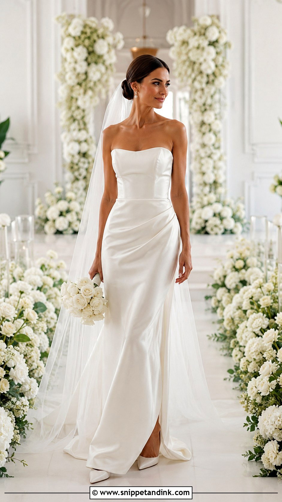 Strapless Satin Wedding Dress - Snippet and Ink - 25 Classic Elegant Wedding Dresses
