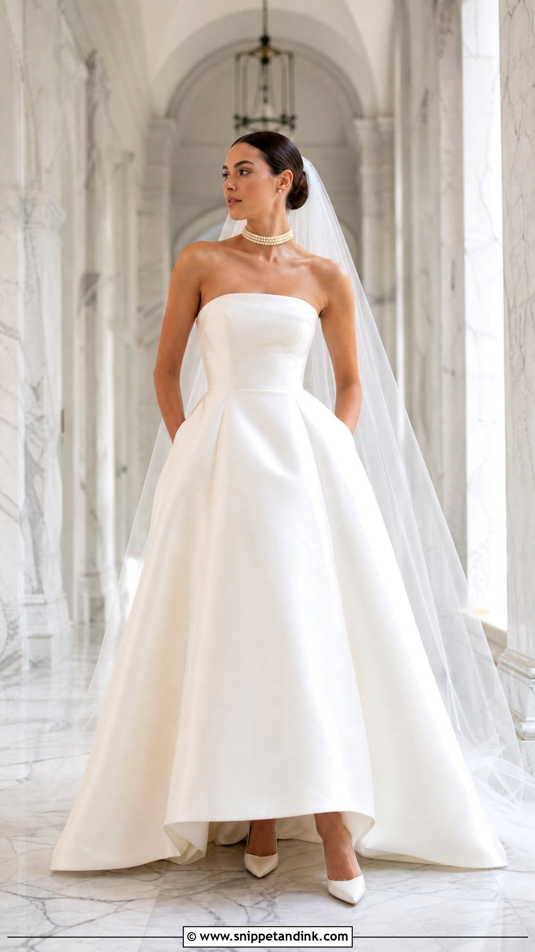 Strapless Satin Wedding Dress - Snippet and Ink - 25 Satin Bridal Gowns