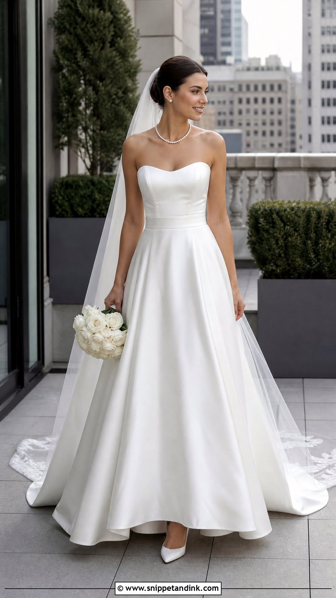 Strapless Satin Wedding Dress - Snippet and Ink - 20 Stain Wedding Dress Ideas