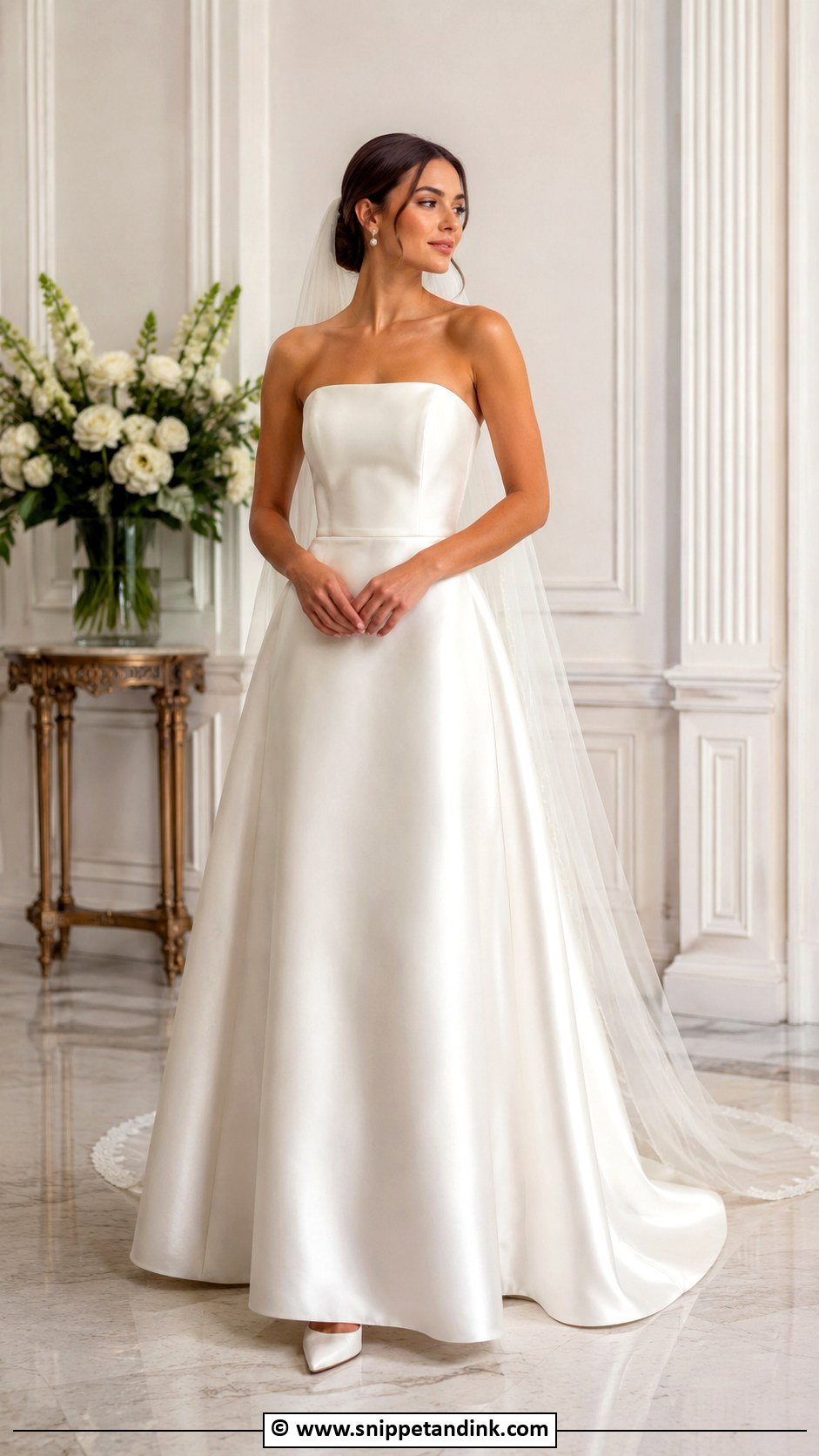 Strapless Satin Wedding Dress - Snippet and Ink - 30 Couture Wedding Gowns