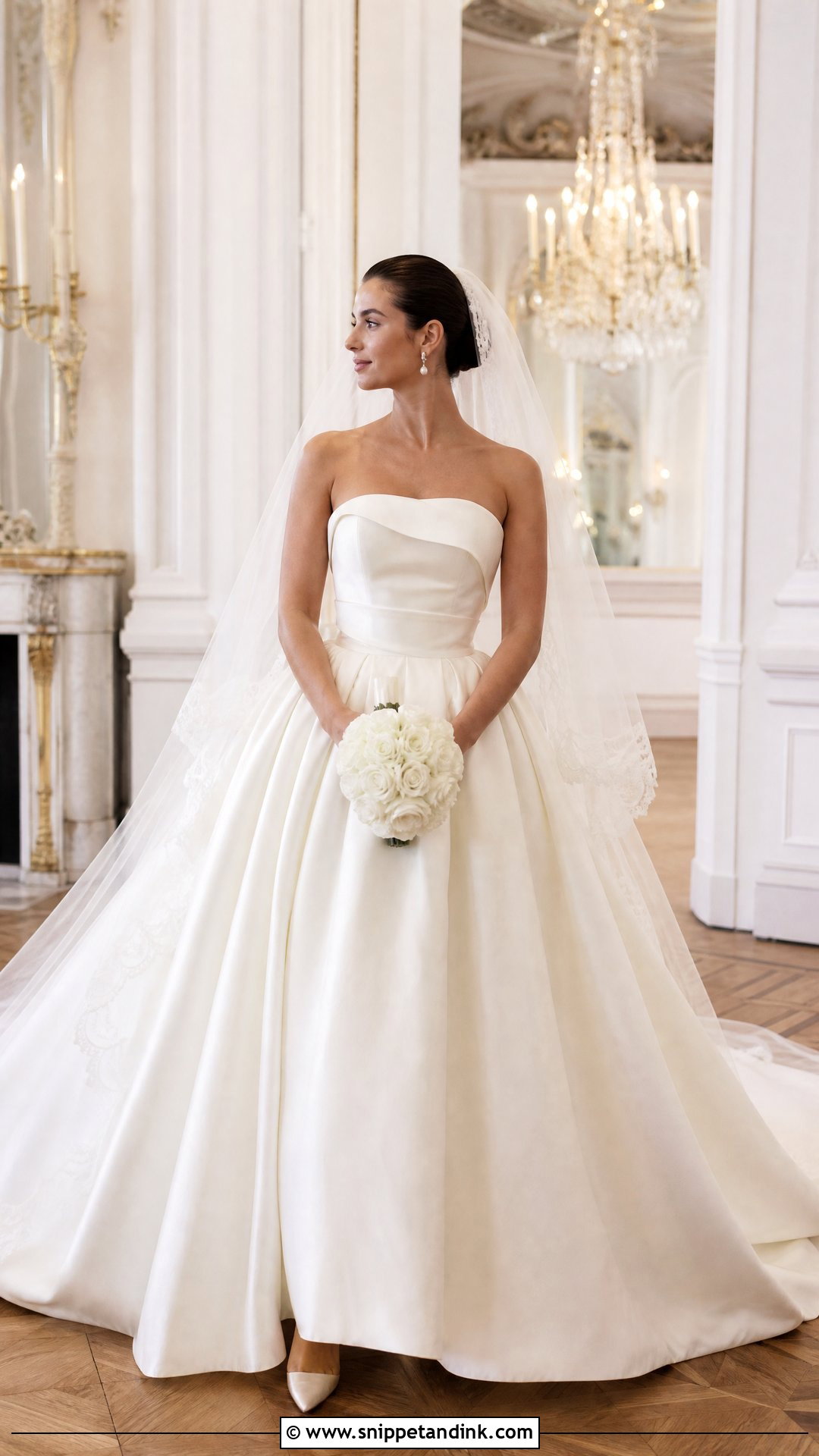 Strapless Satin Wedding Dress Ballgown - Snippet and Ink - 20 Luxury Wedding Dress Ballgown Ideas