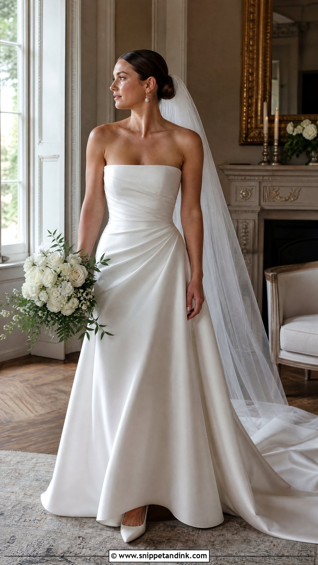 Strapless Satin Wtoo Wedding Dress - Snippet and Ink - 20 Wtoo By Watters Wedding Dress Ideas