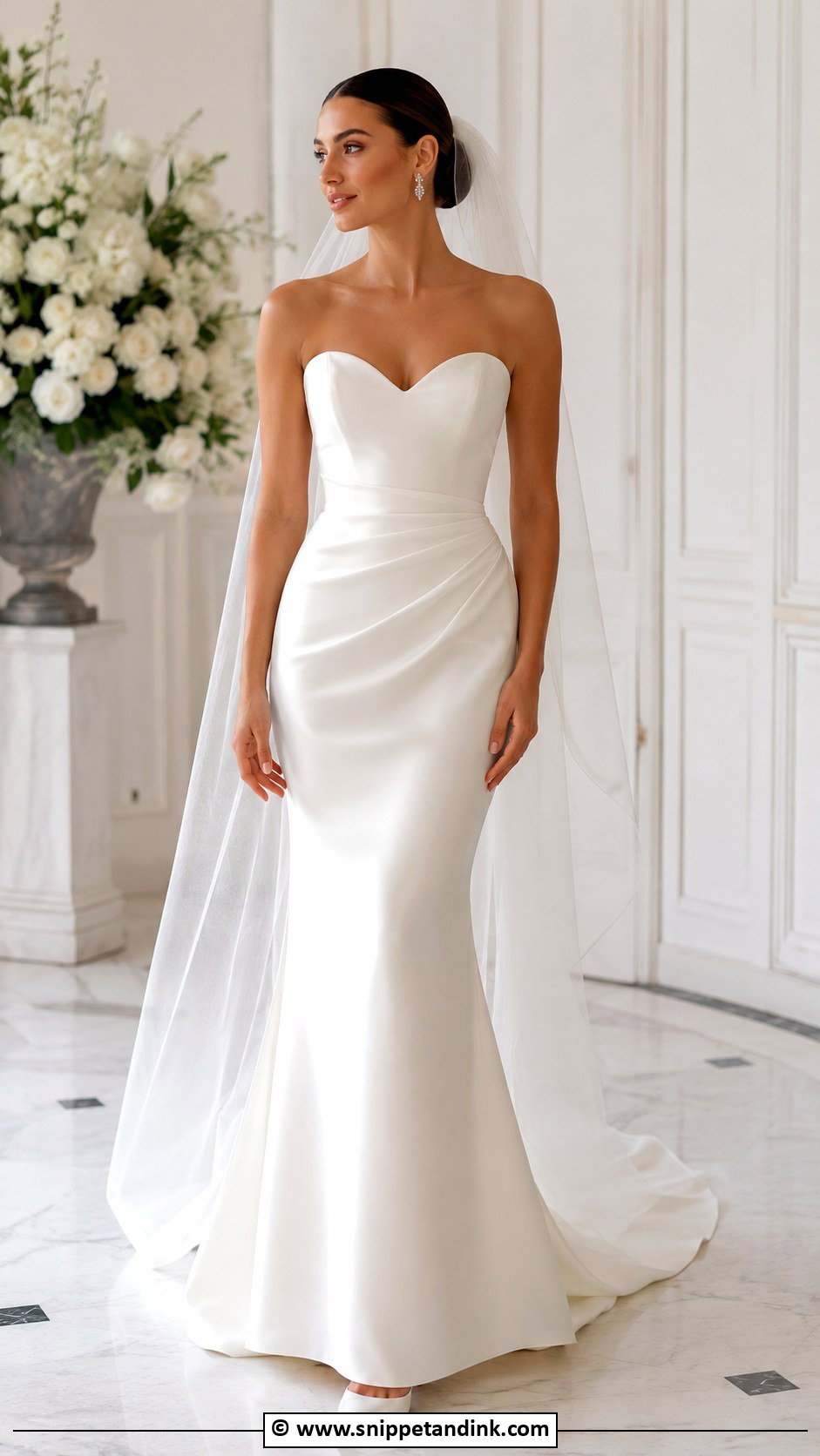 Strapless Sheath Wedding Dress - Snippet and Ink - 30 Sheath Wedding Dress Ideas