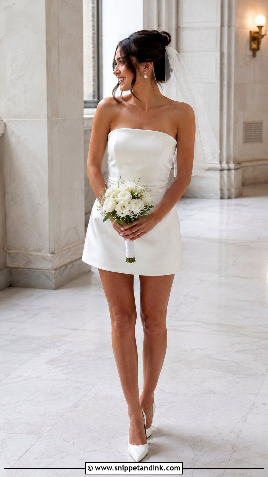 Strapless Short Wedding Dress - Snippet and Ink - 30 Strapless Wedding Dresses