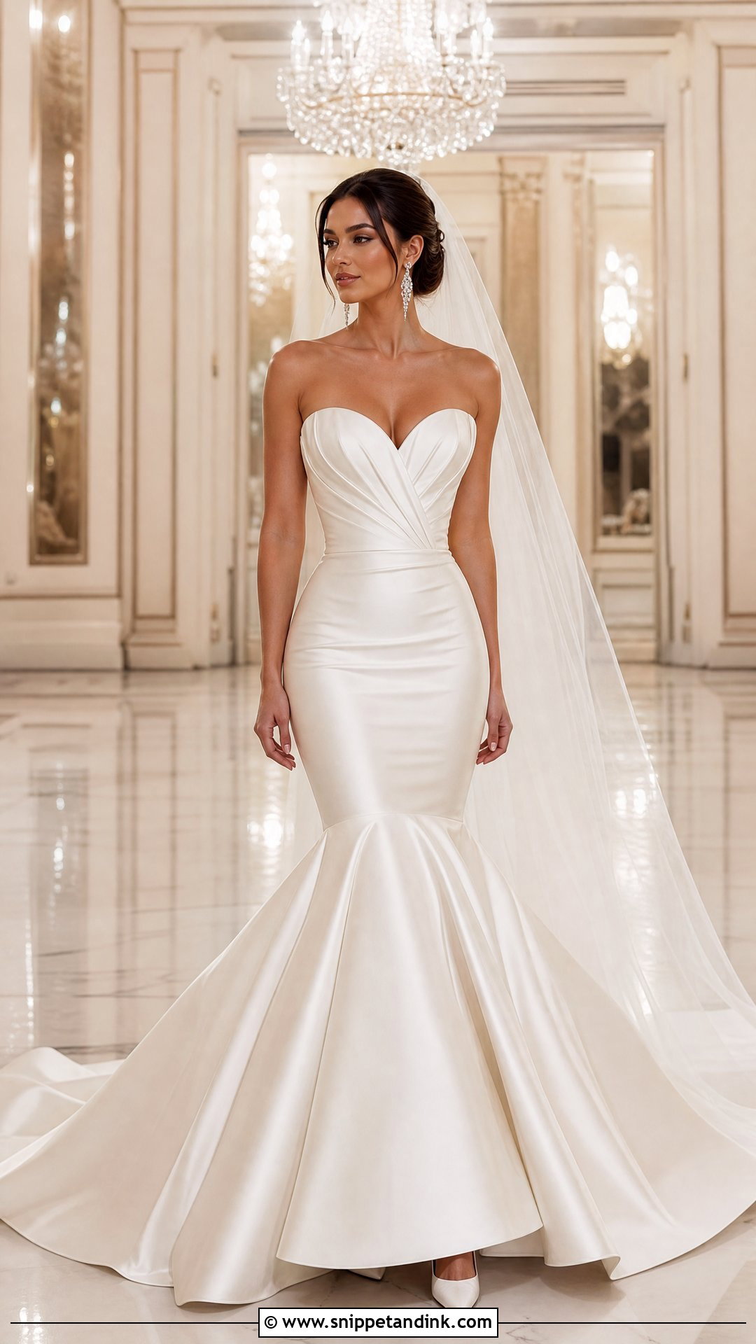 Strapless Silk Mermaid Wedding Dress - Snippet and Ink - 20 Strapless Silk Wedding Dress Ideas
