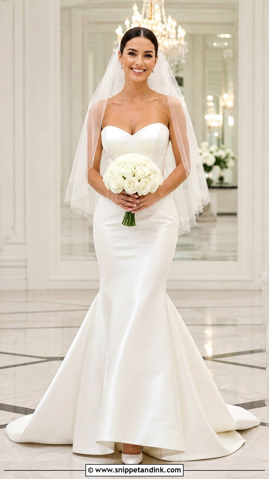 Strapless Silk Mermaid Wedding Dress - Snippet and Ink - 20 Silk Mermaid Wedding Dress Ideas