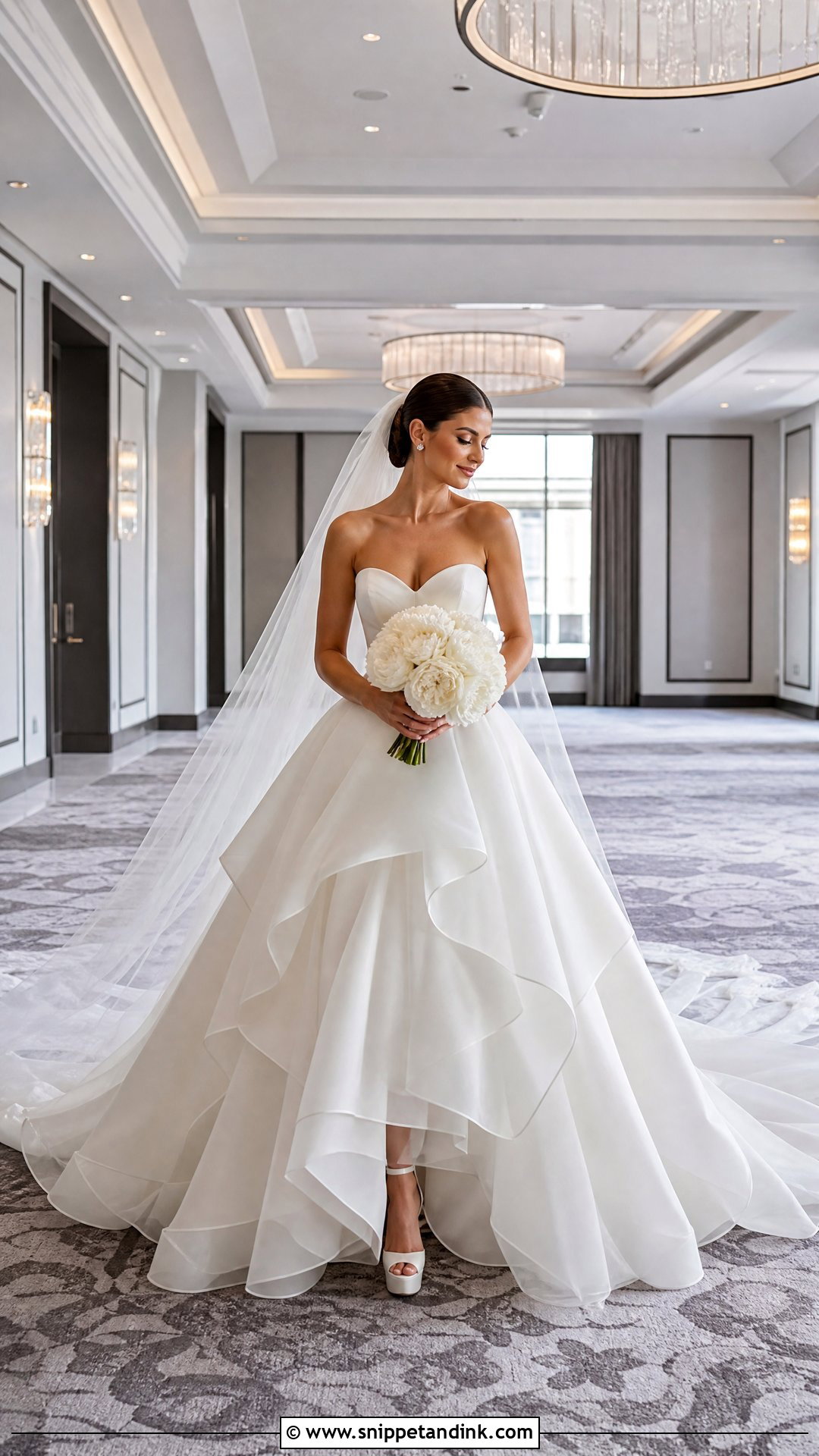Strapless Silk Organza Ball Gown Wedding Dress - Snippet and Ink - 20 Silk Organza Wedding Dress Ideas