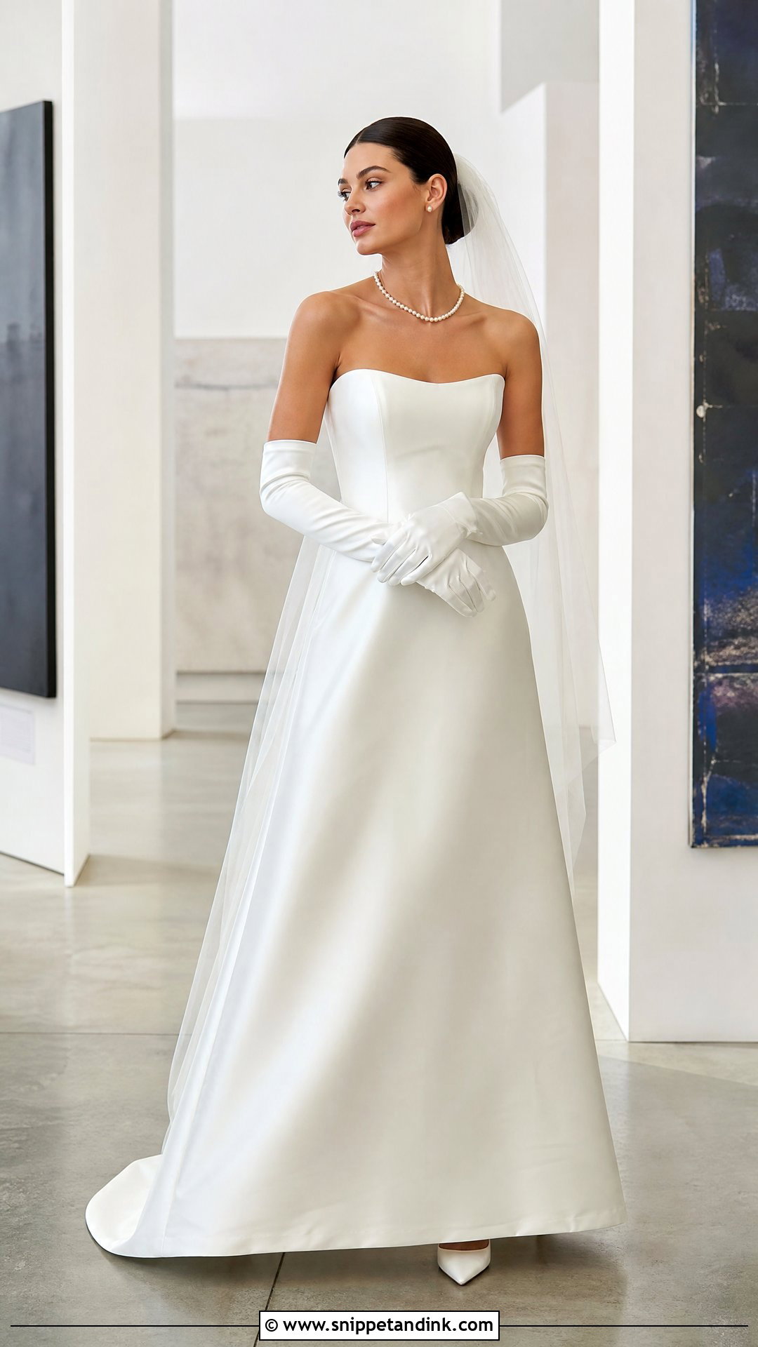 Strapless Silk Satin Wedding Gown - Snippet and Ink - 20 Silk Satin Wedding Gown Ideas