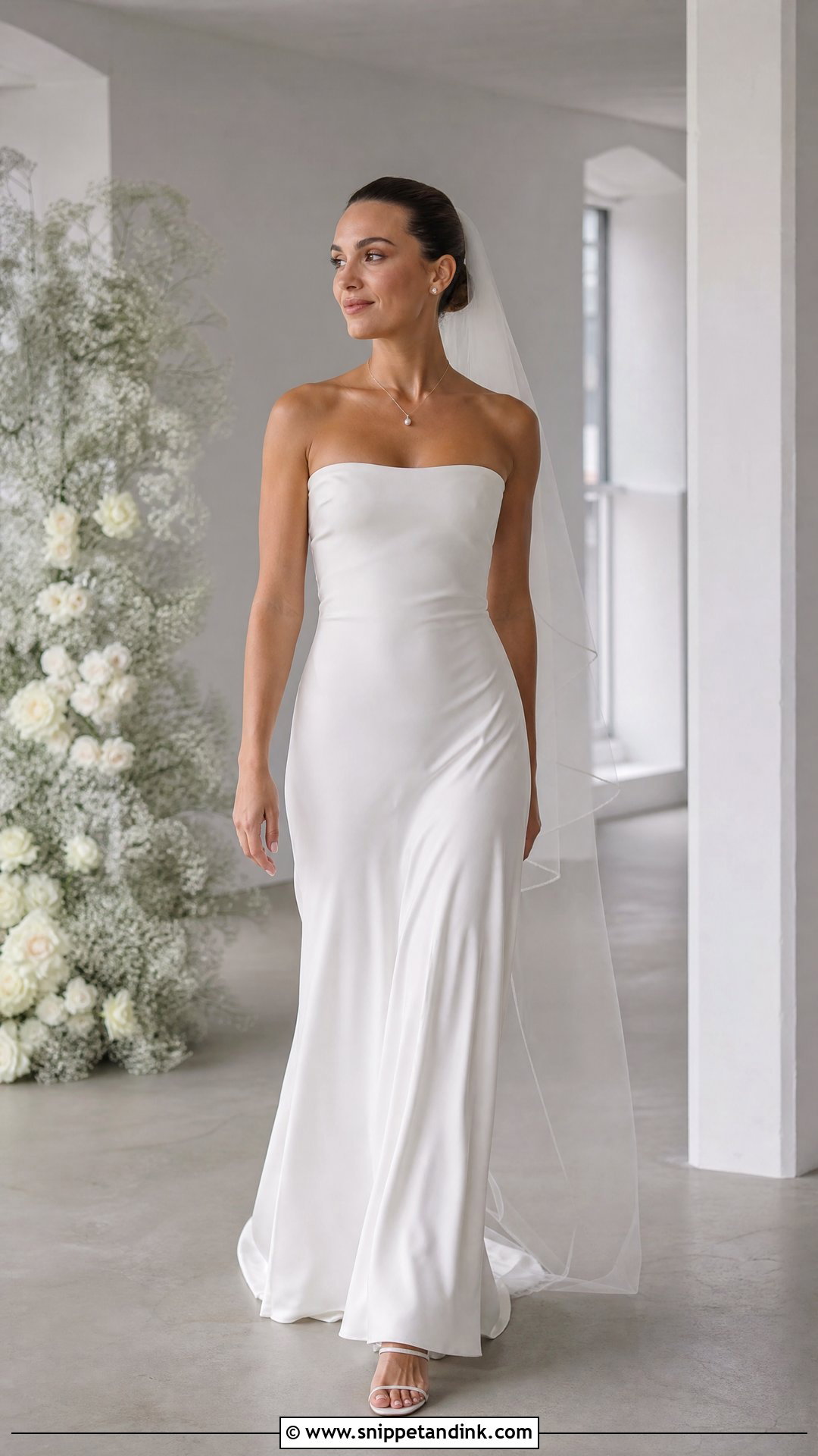 Strapless Silk Slip Wedding Dress - Snippet and Ink - 25 Simple Strapless Wedding Dress Ideas
