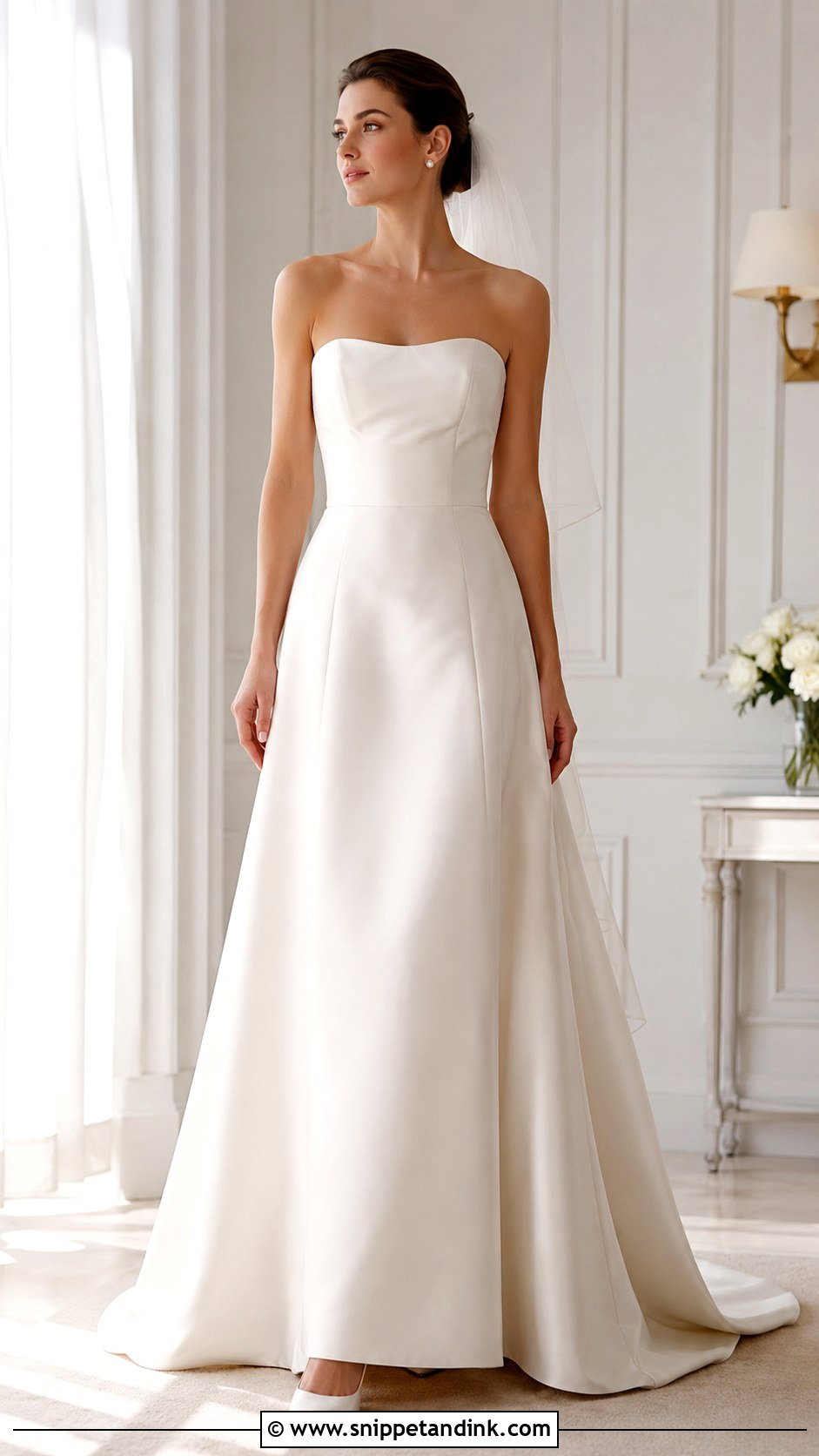 Strapless Silk Wedding Dress - Snippet and Ink - 25 Simple Silk Wedding Dress Ideas