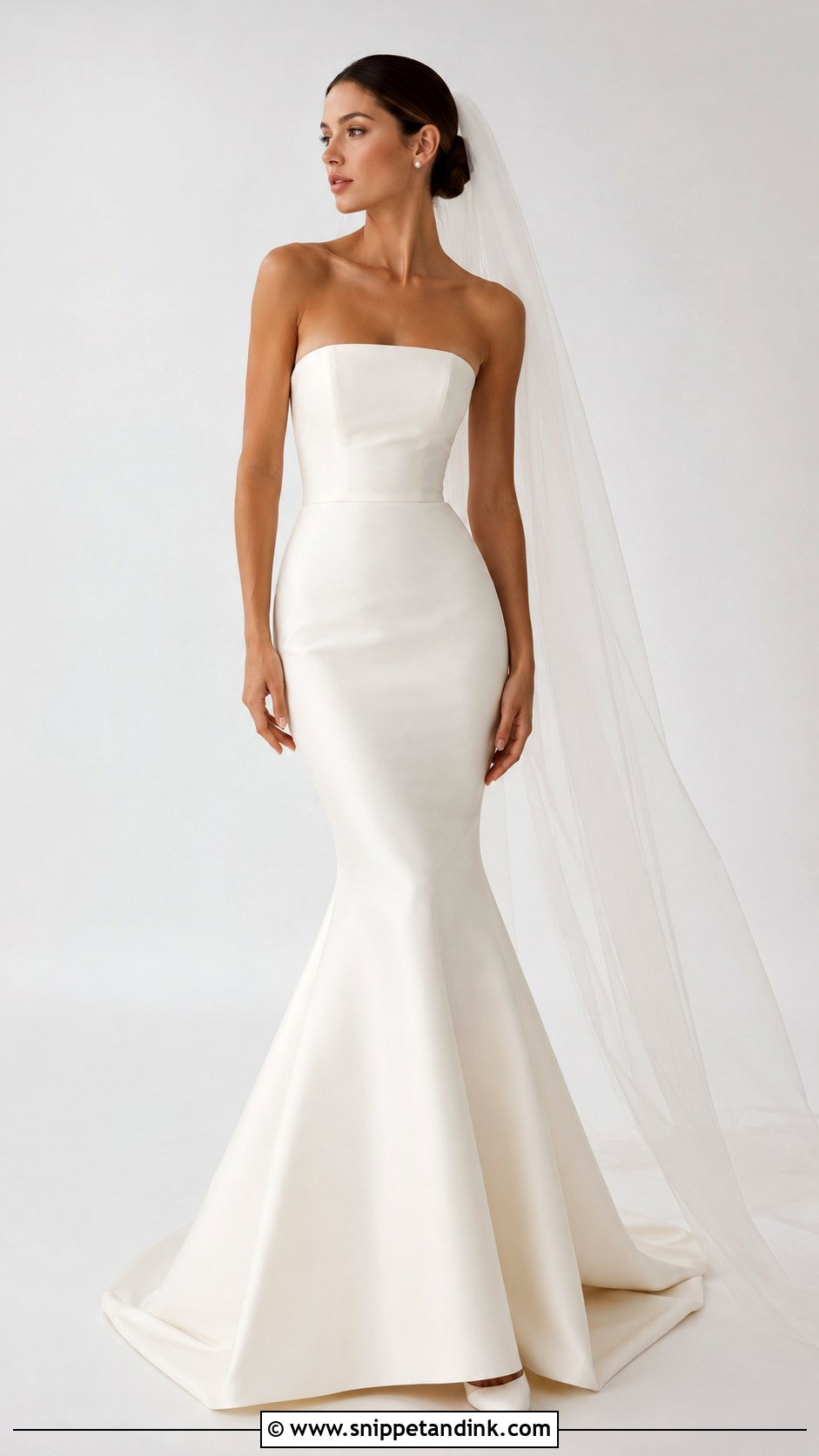 Strapless Simple Mermaid Wedding Dress - Snippet and Ink - 25 Strapless Mermaid Wedding Dress Ideas